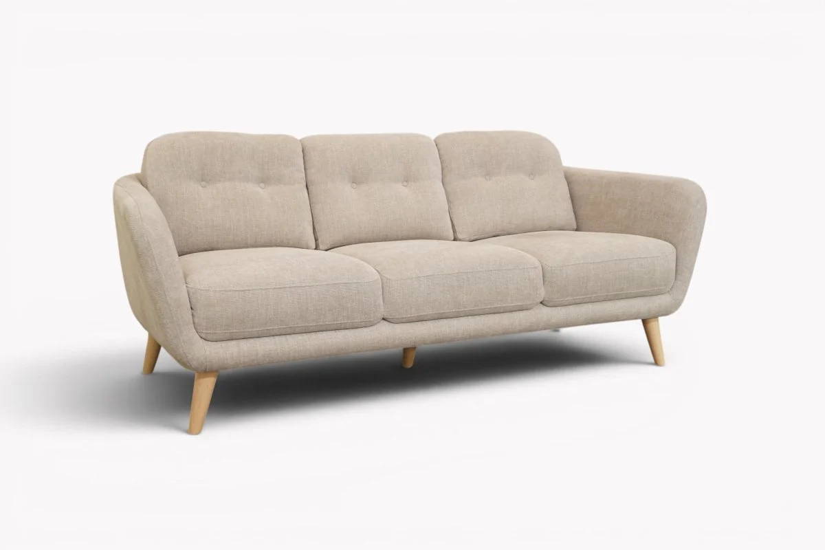 Arlo Large 3 Seater Sofa, Chunky Chenille Natural