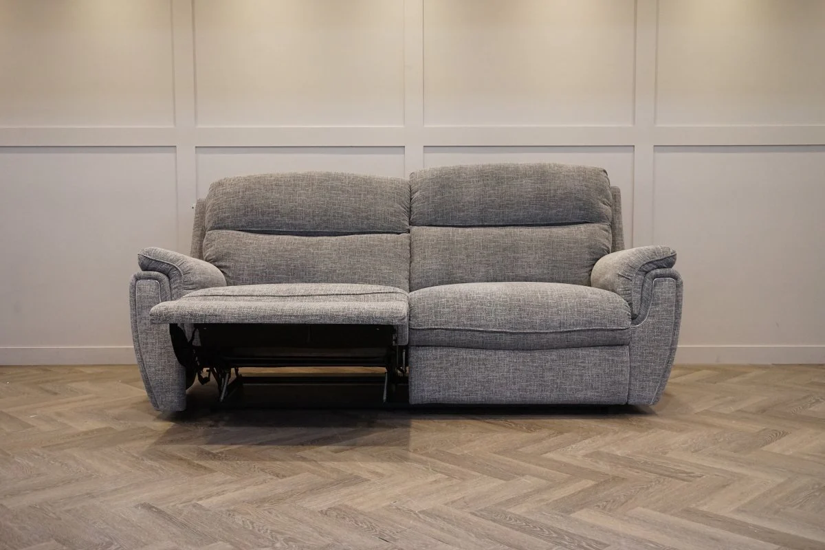 Ashbury 3 Seater Power Reclining Sofa, Chenille Weave Charcoal Grey - Image 12