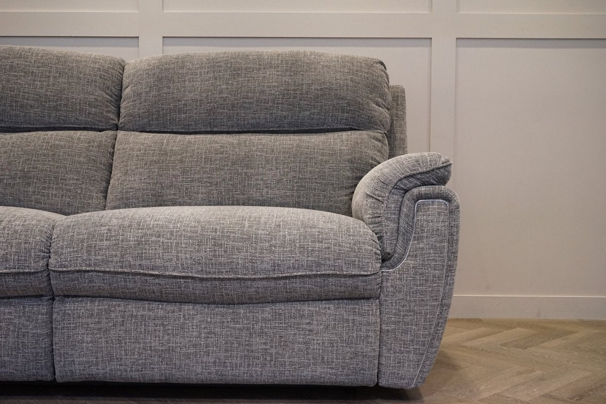 Ashbury 3 Seater Power Reclining Sofa, Chenille Weave Charcoal Grey - Image 6