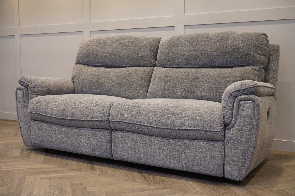 Ashbury 3 Seater Power Reclining Sofa, Chenille Weave Charcoal Grey - Image 8
