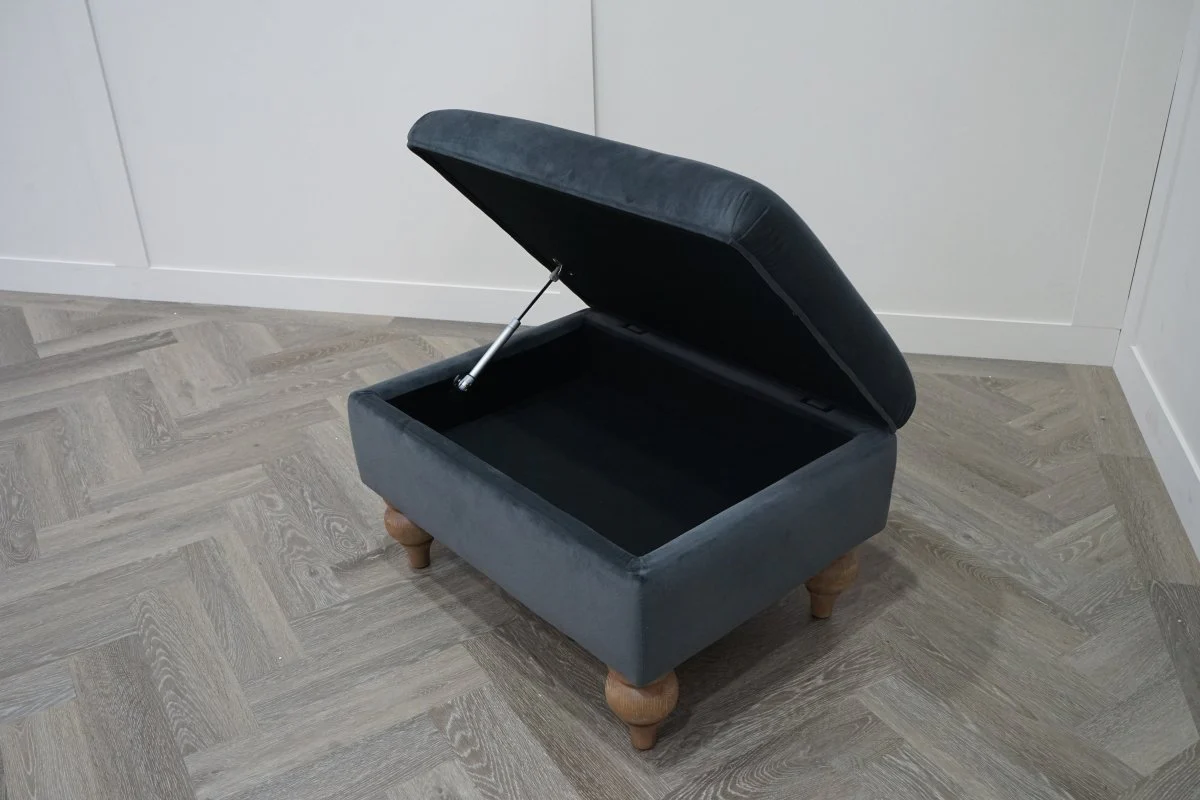 Kingston Storage Footstool, Adventurer Steel - Image 4