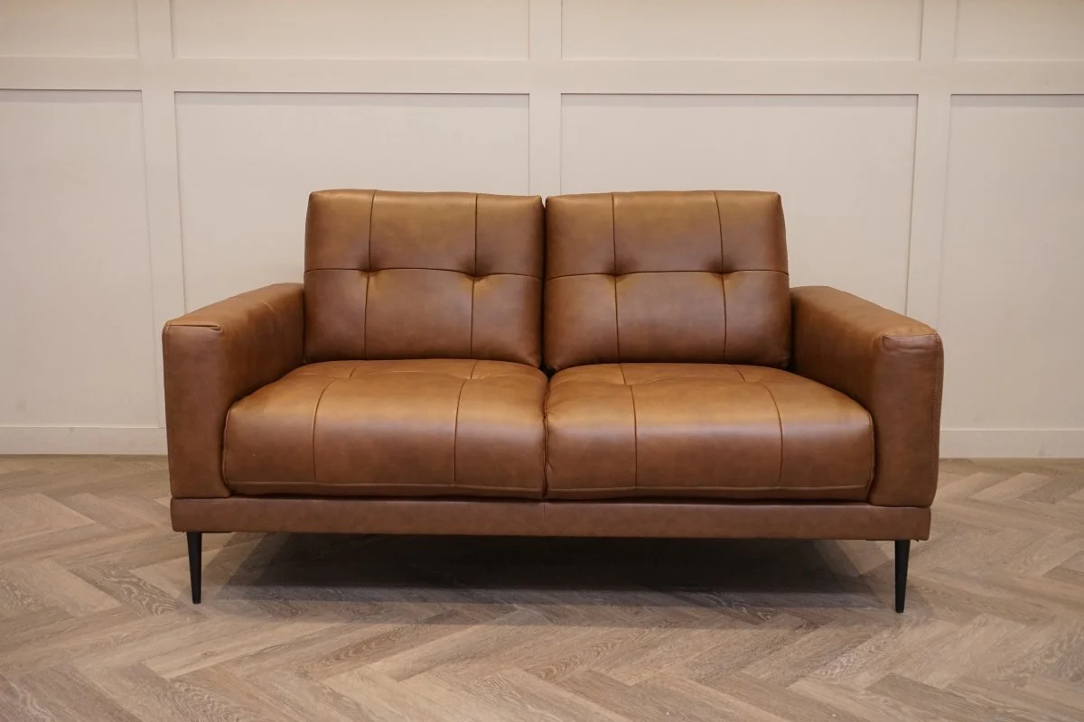 Bailey 2 Seater Leather Sofa, Premium Cocoa - Image 10