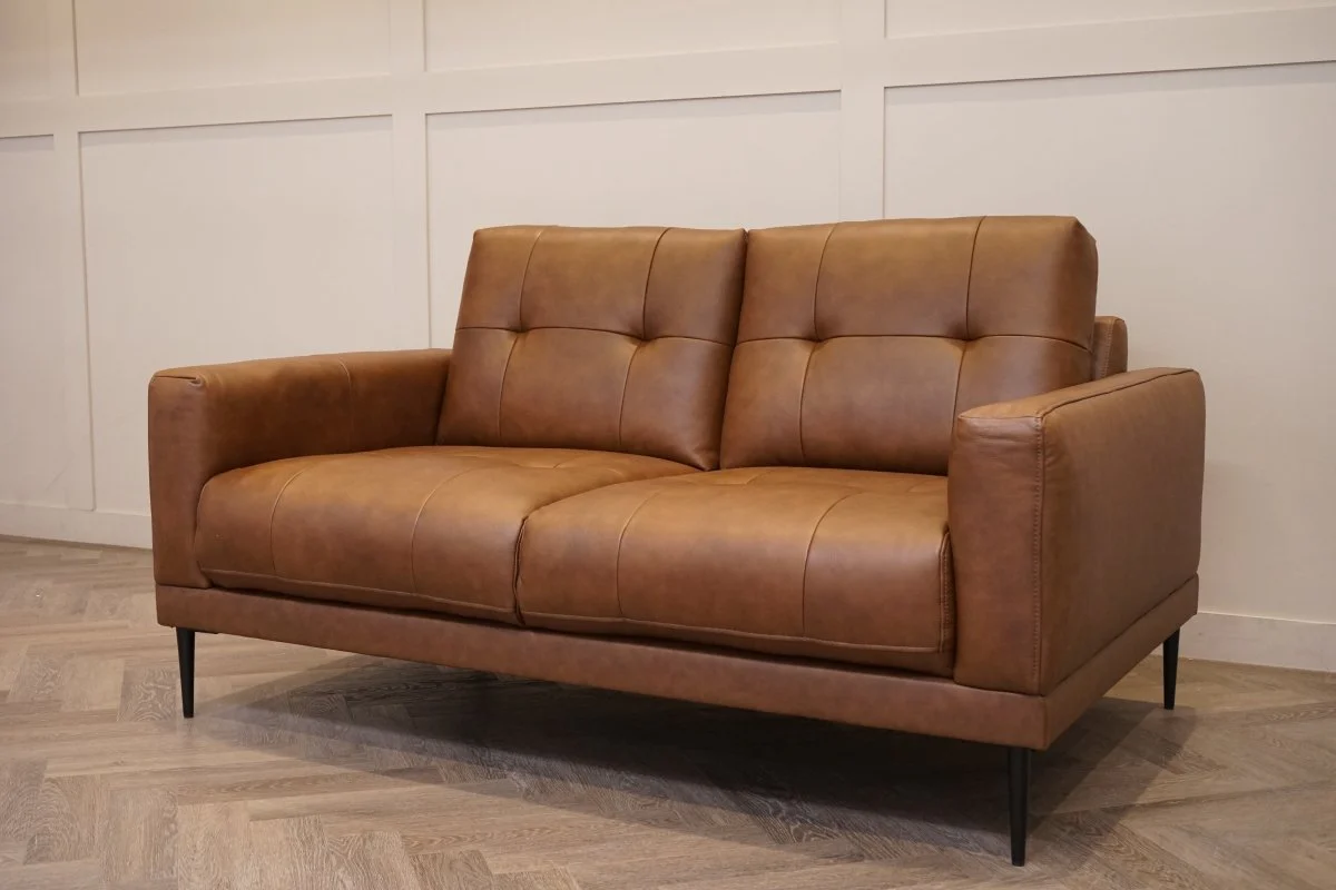 Bailey 2 Seater Leather Sofa, Premium Cocoa - Image 6