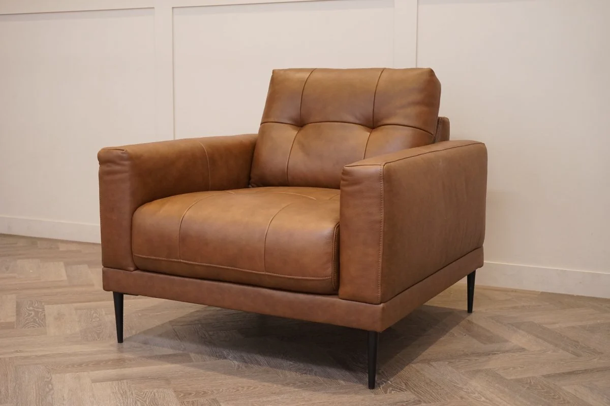 Bailey Leather Armchair, Premium Cocoa - Image 3