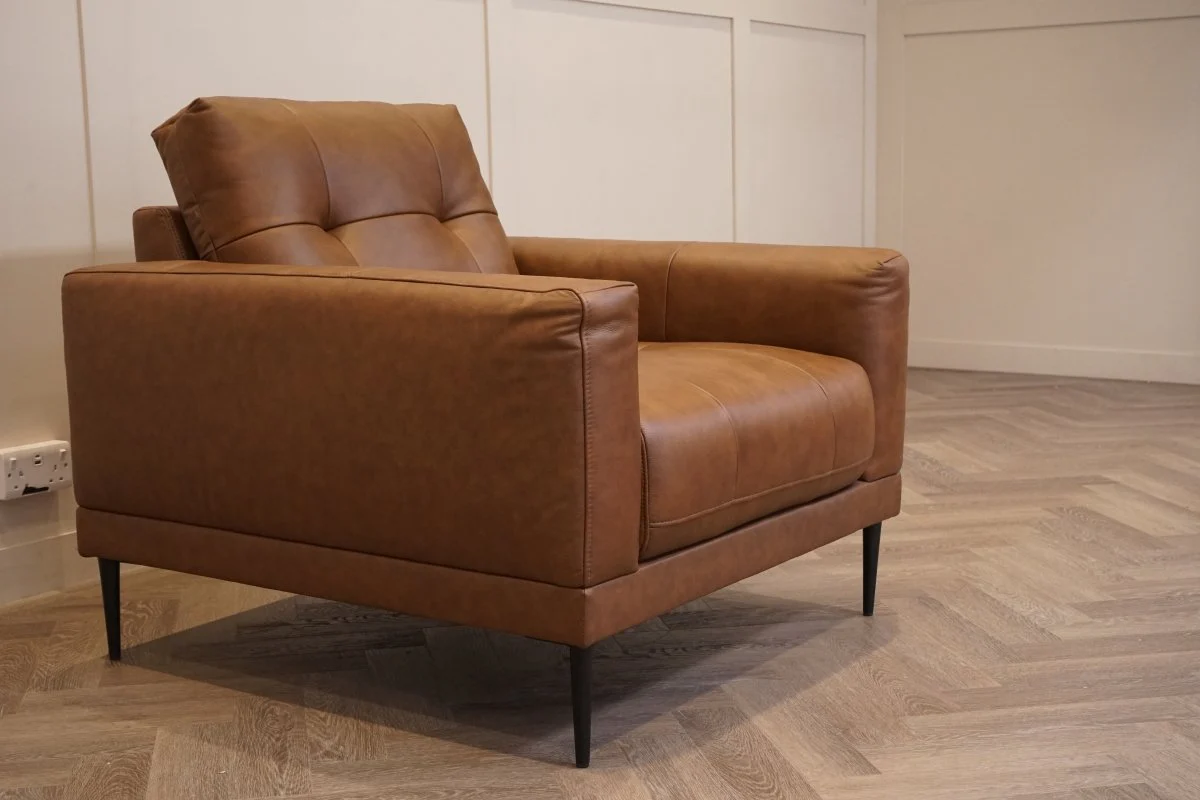 Bailey Leather Armchair, Premium Cocoa - Image 5