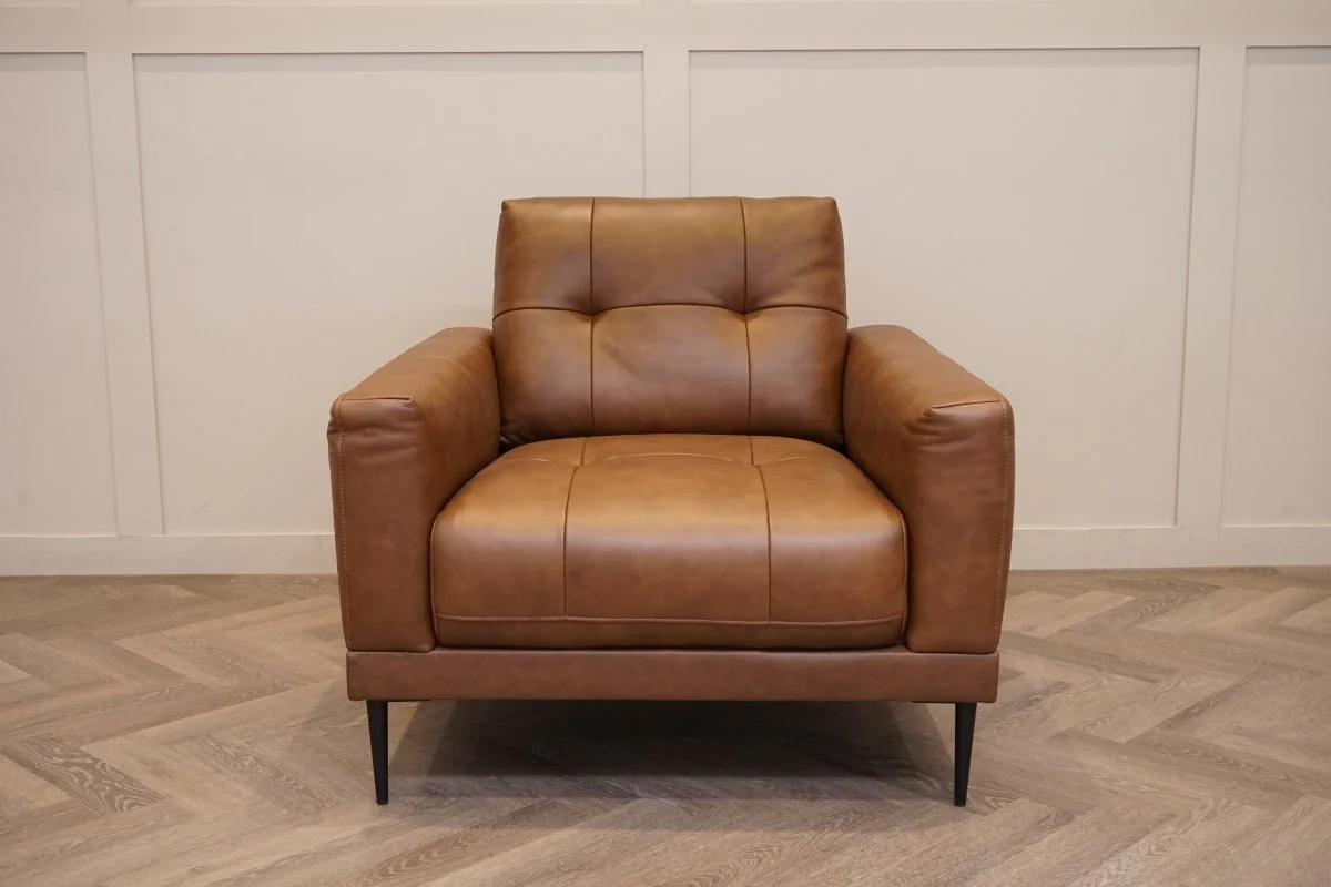 Bailey Leather Armchair, Premium Cocoa - Image 6
