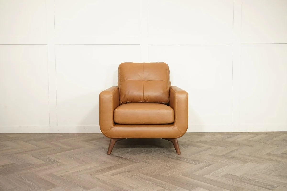 Barbican Leather Armchair, Premium Caramel - Image 7