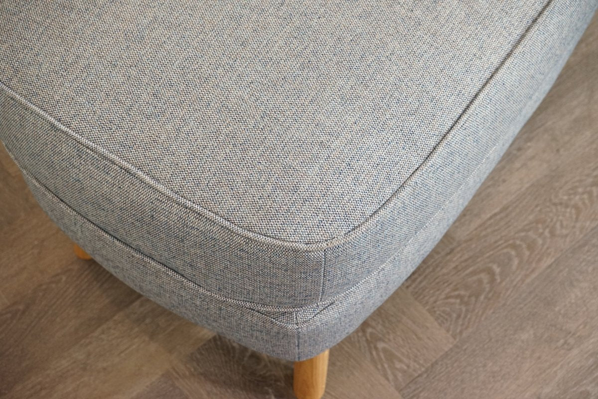 Barbican Rectangular Footstool, Aquaclean Aston Blue - Image 4