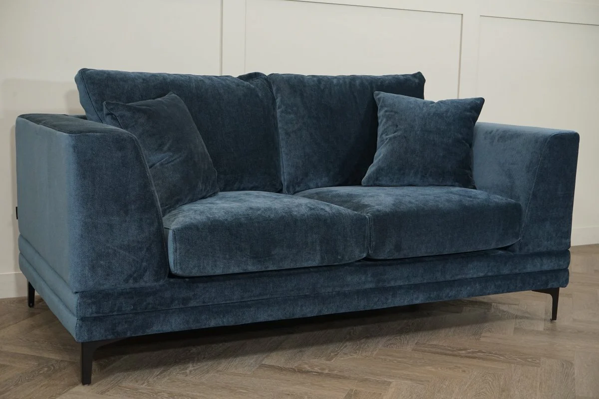 Belvedere Fabric Sofa Set, Chunky Chenille Navy - Image 6