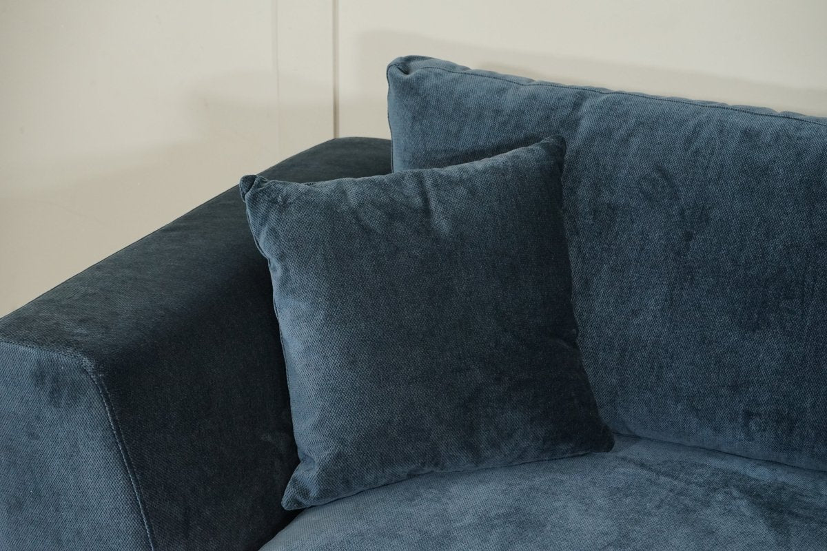 Belvedere Large 3 Seater Fabric Sofa, Chunky Chenille Navy - Image 8