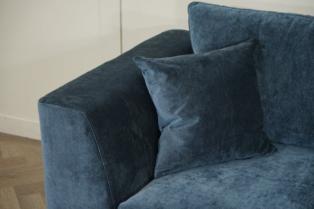 Belvedere Medium 2 Seater Fabric Sofa, Chunky Chenille Navy - Image 8