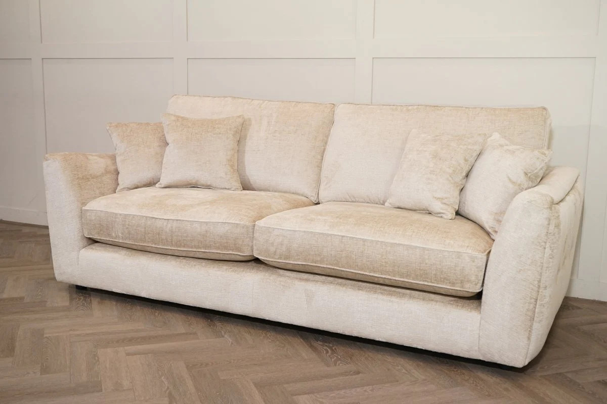 Boujee Fabric Grand 4 Seater Sofa, Lustro Biscuit - Image 6
