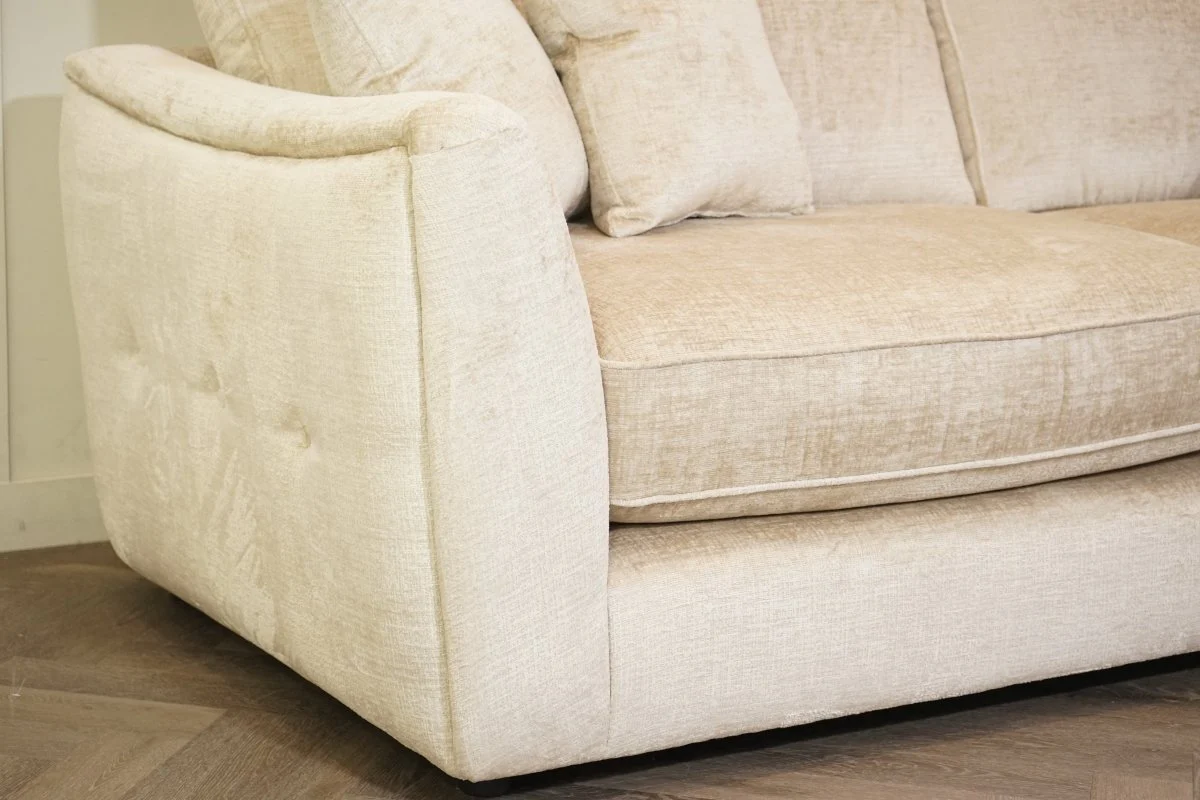 Boujee Fabric Grand 4 Seater Sofa, Lustro Biscuit - Image 7