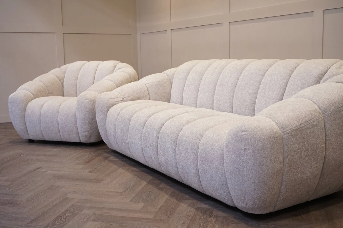 Bubble Large 3 Seater Sofa & Armchair, Cloudy Grey - Image 7