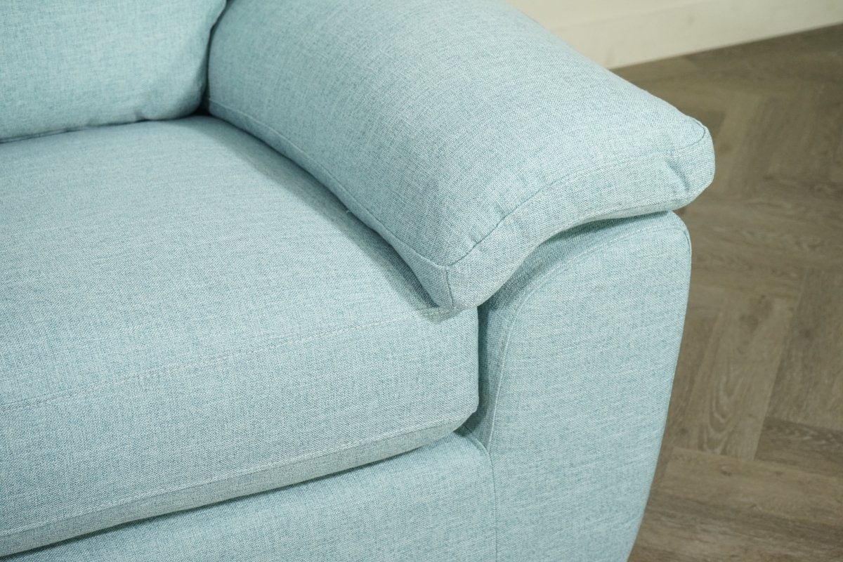Camden Medium 2 Seater Sofa, Linen Dark Duck Egg - Image 2