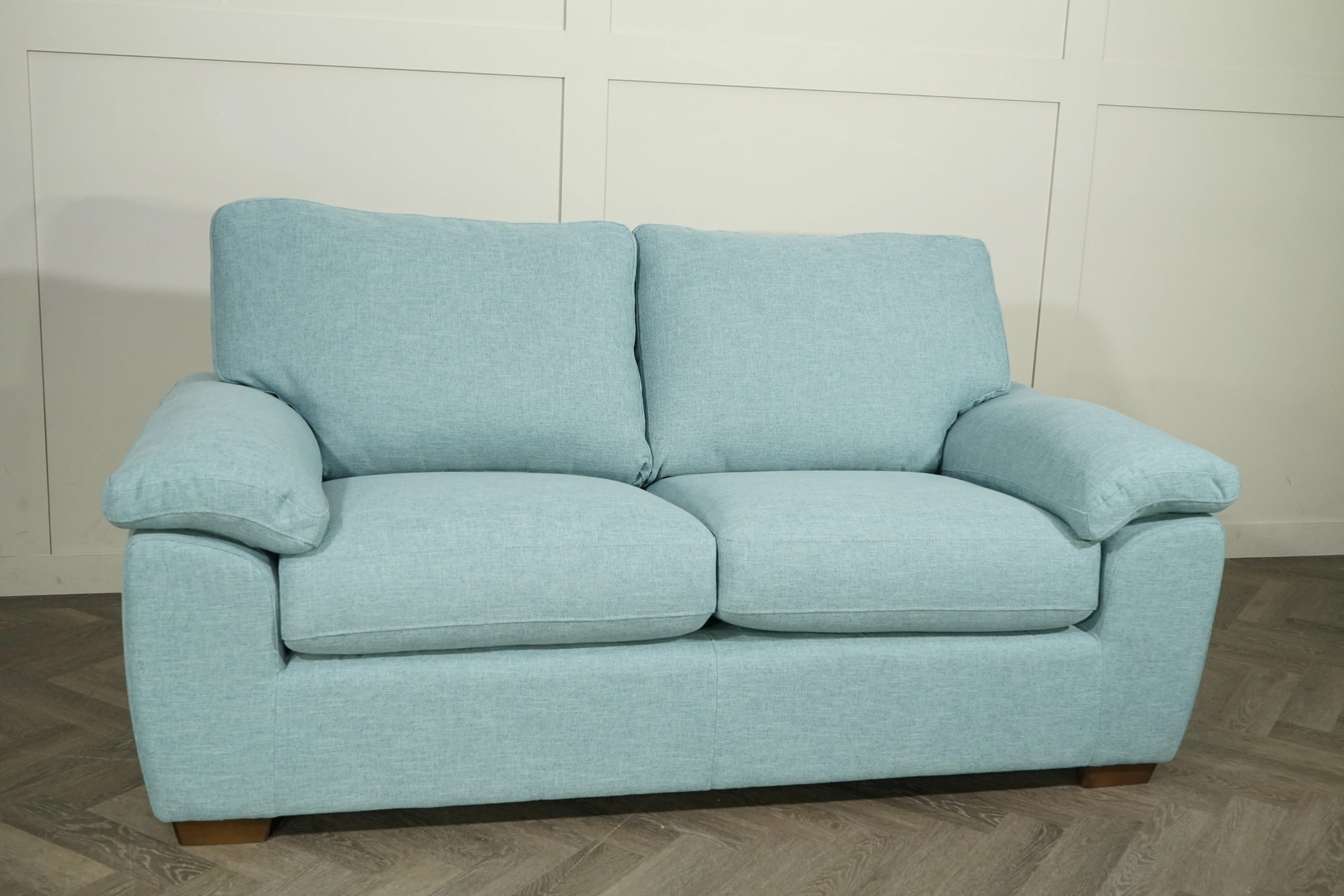 Camden Medium 2 Seater Sofa, Linen Dark Duck Egg - Image 3