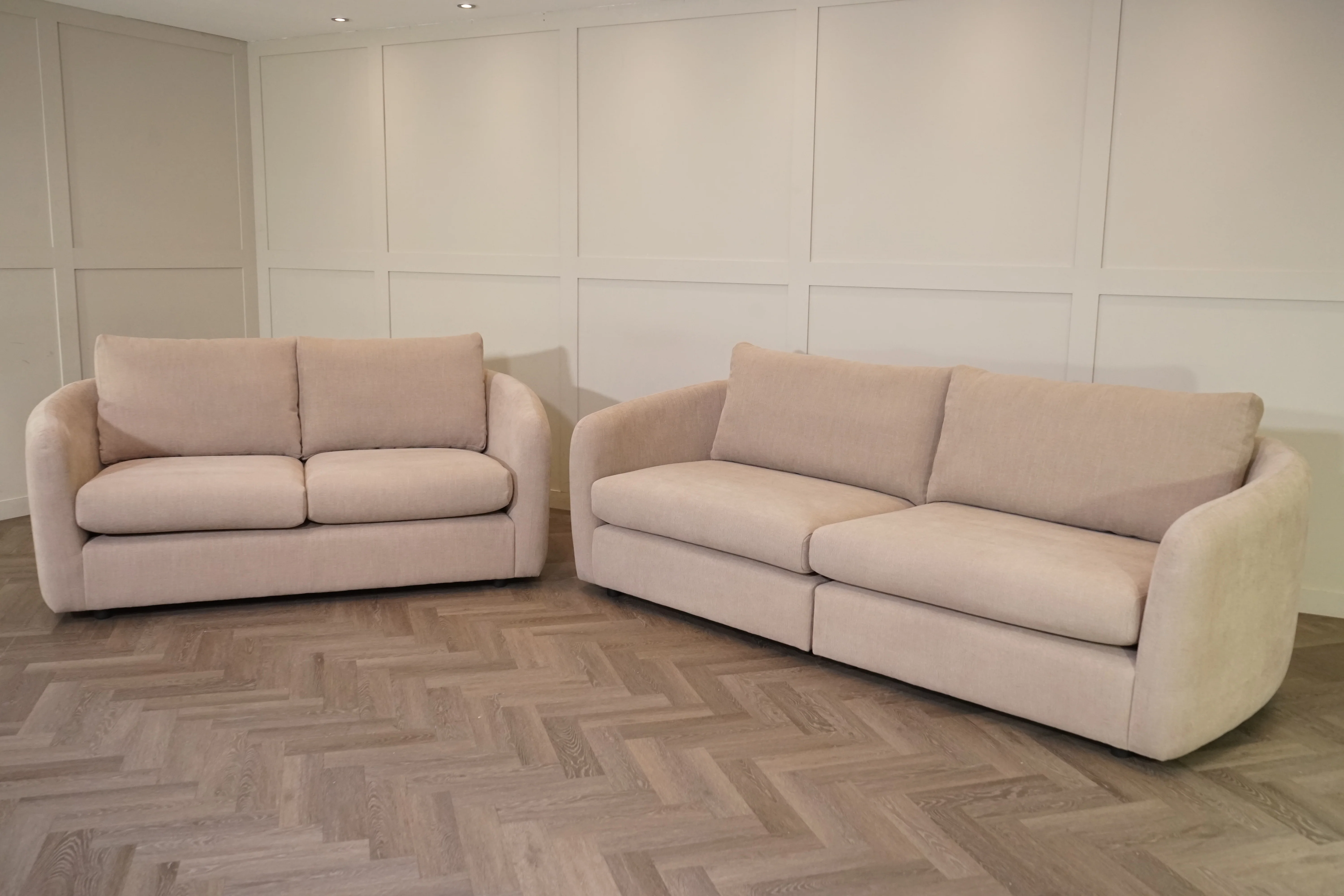 Carnaby Fabric 4 + 3 Seater Sofa Set, Dusk Latte - Image 8