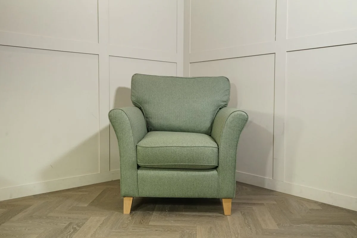 Charlotte II Armchair, Brushed Tweed Green - Image 2