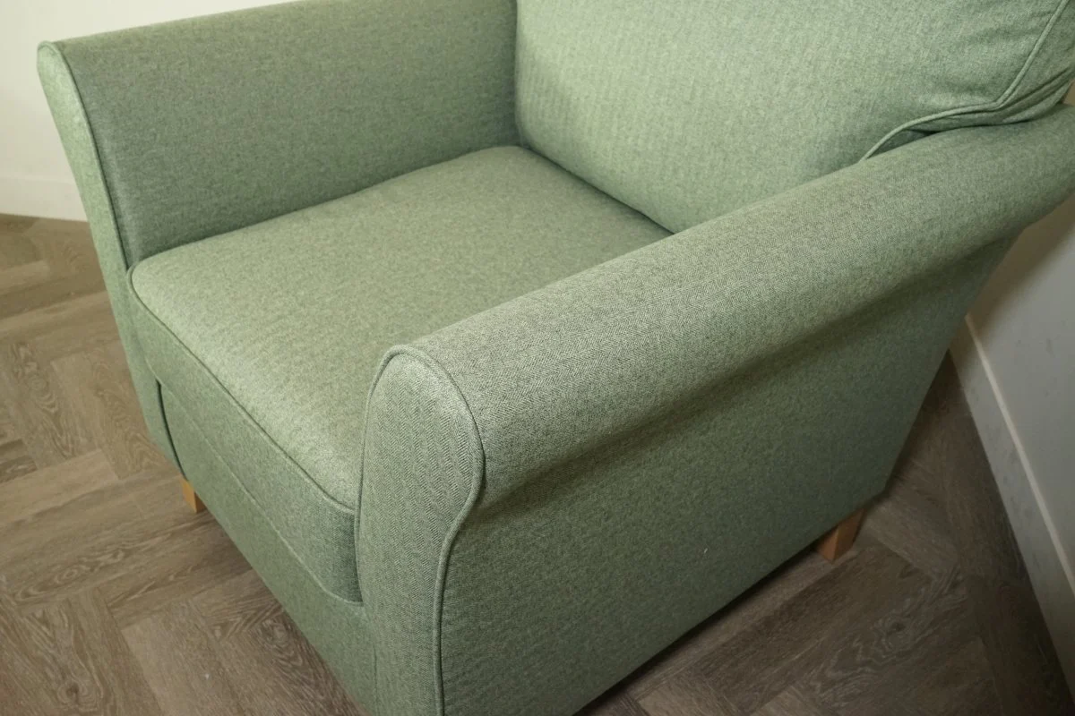 Charlotte II Armchair, Brushed Tweed Green - Image 5