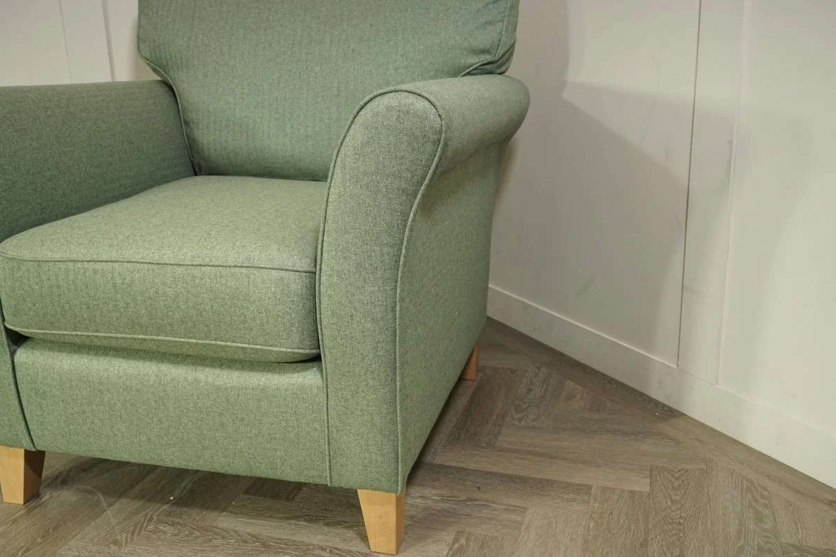 Charlotte II Armchair, Brushed Tweed Green - Image 6