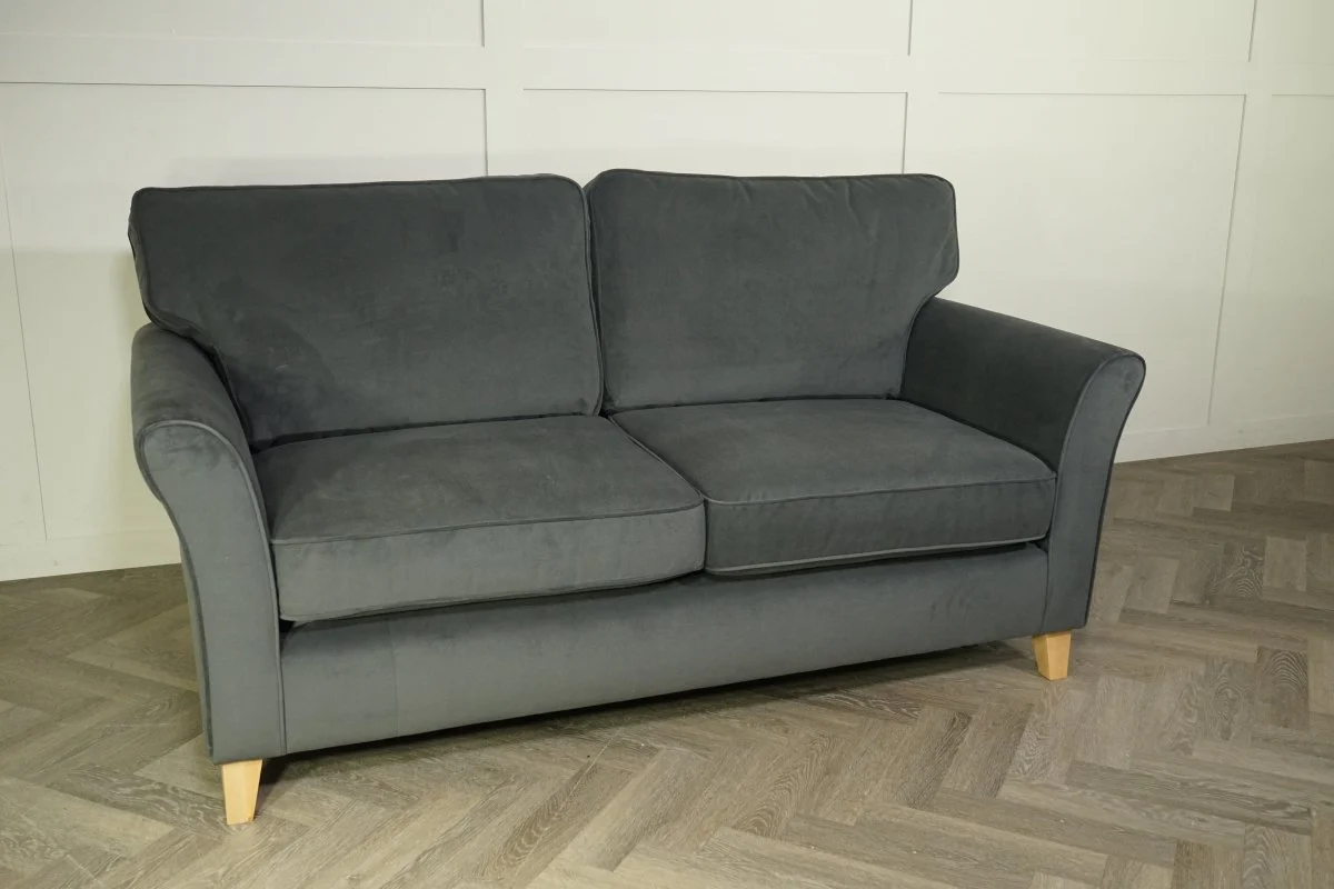 Charlotte II Large 3 Seater Sofa, Plush Velvet Charcoal - Image 6