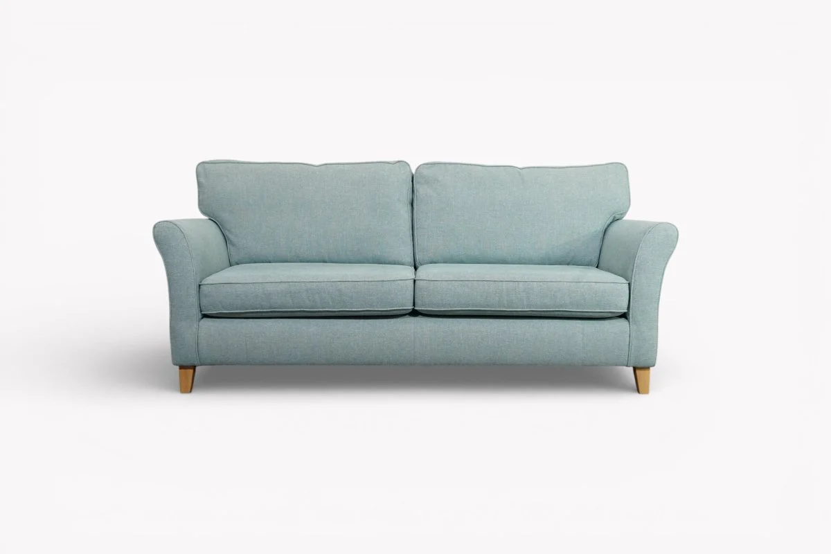 Charlotte II Large 3 Seater Sofa, Aquaclean Connie Teal