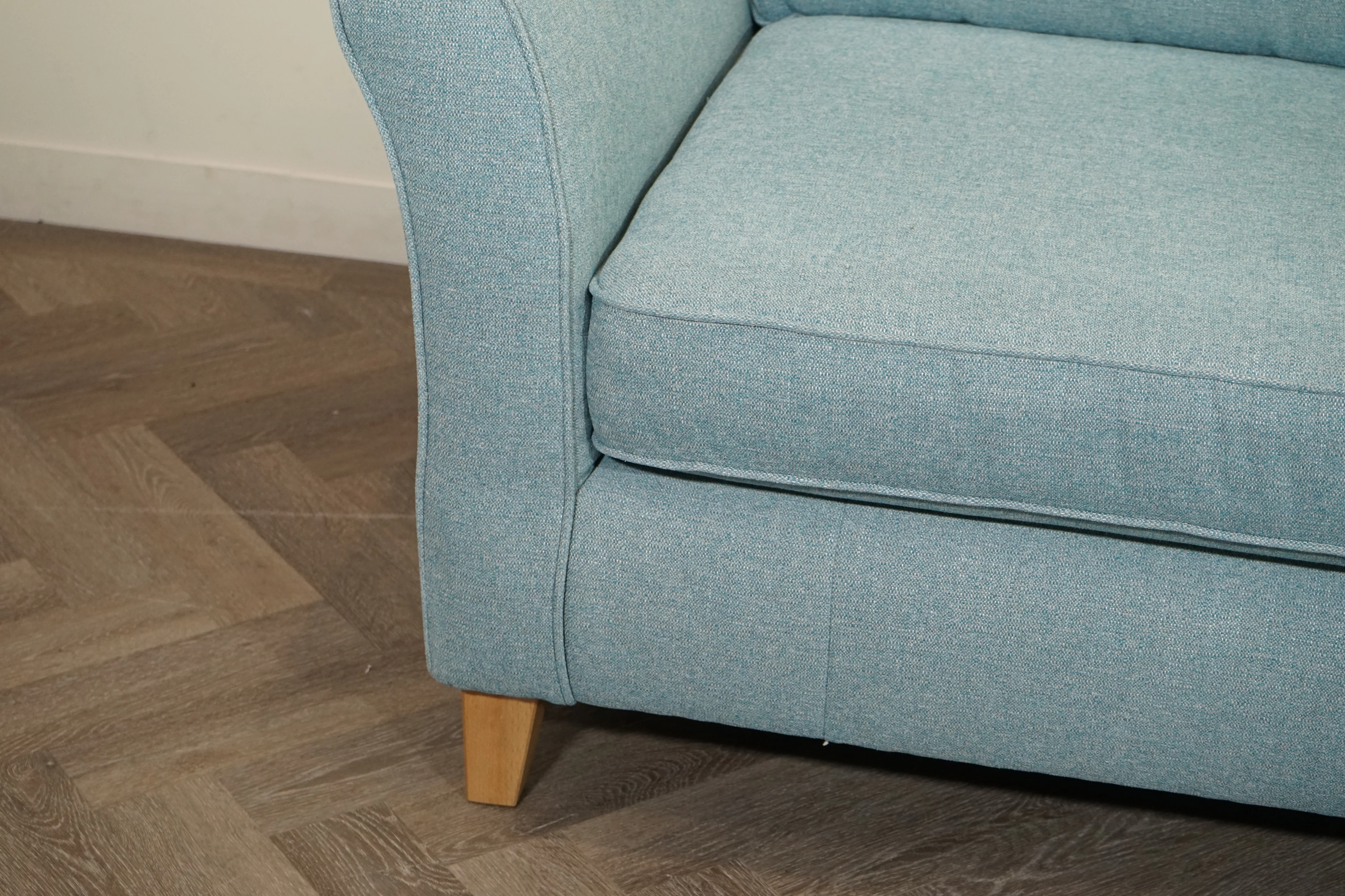 Charlotte II Large 3 Seater Sofa, Aquaclean Connie Teal - Image 5