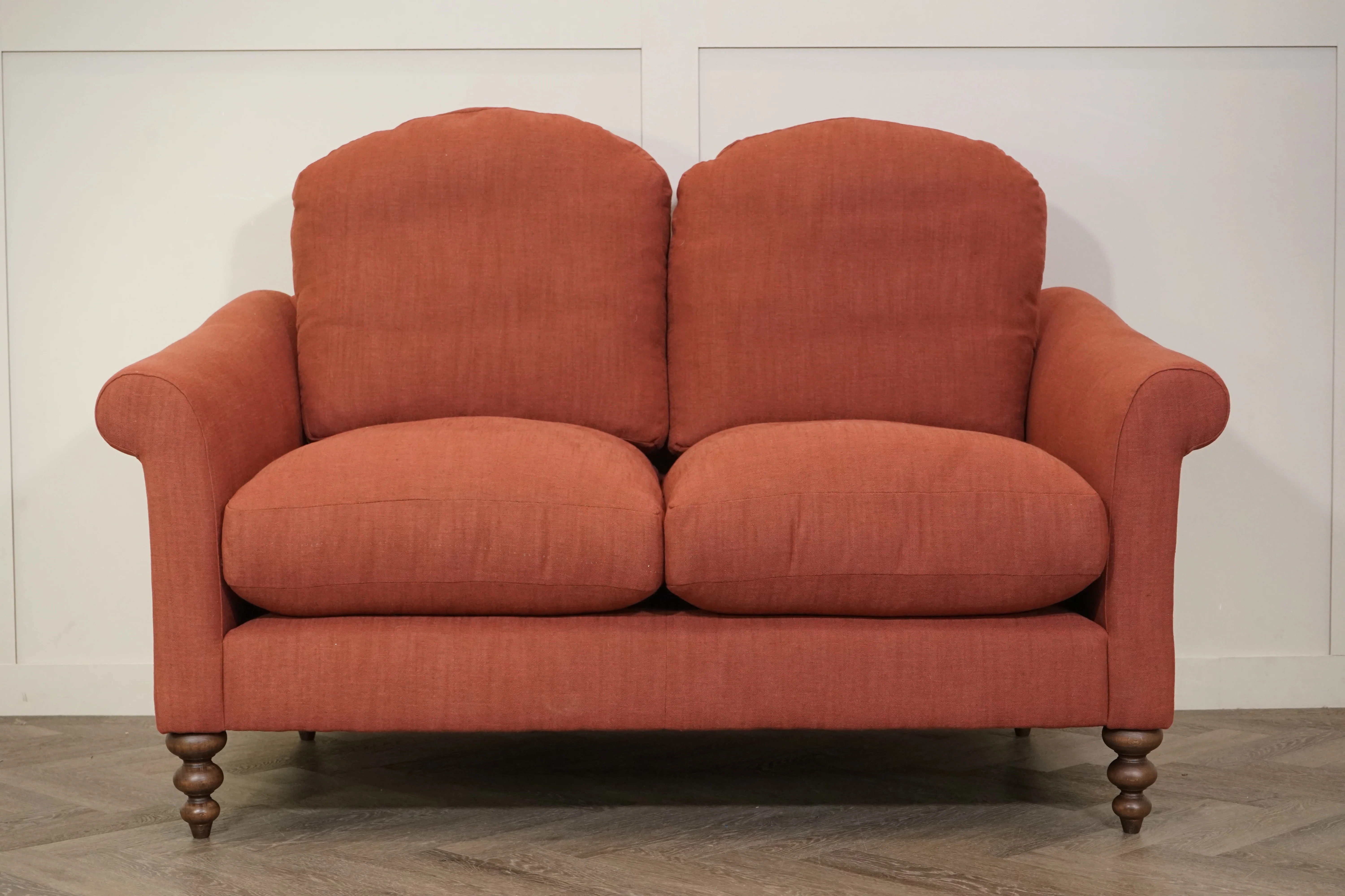Clover Small 2 Seater Sofa, Relaxed Linen Auburn - Image 5