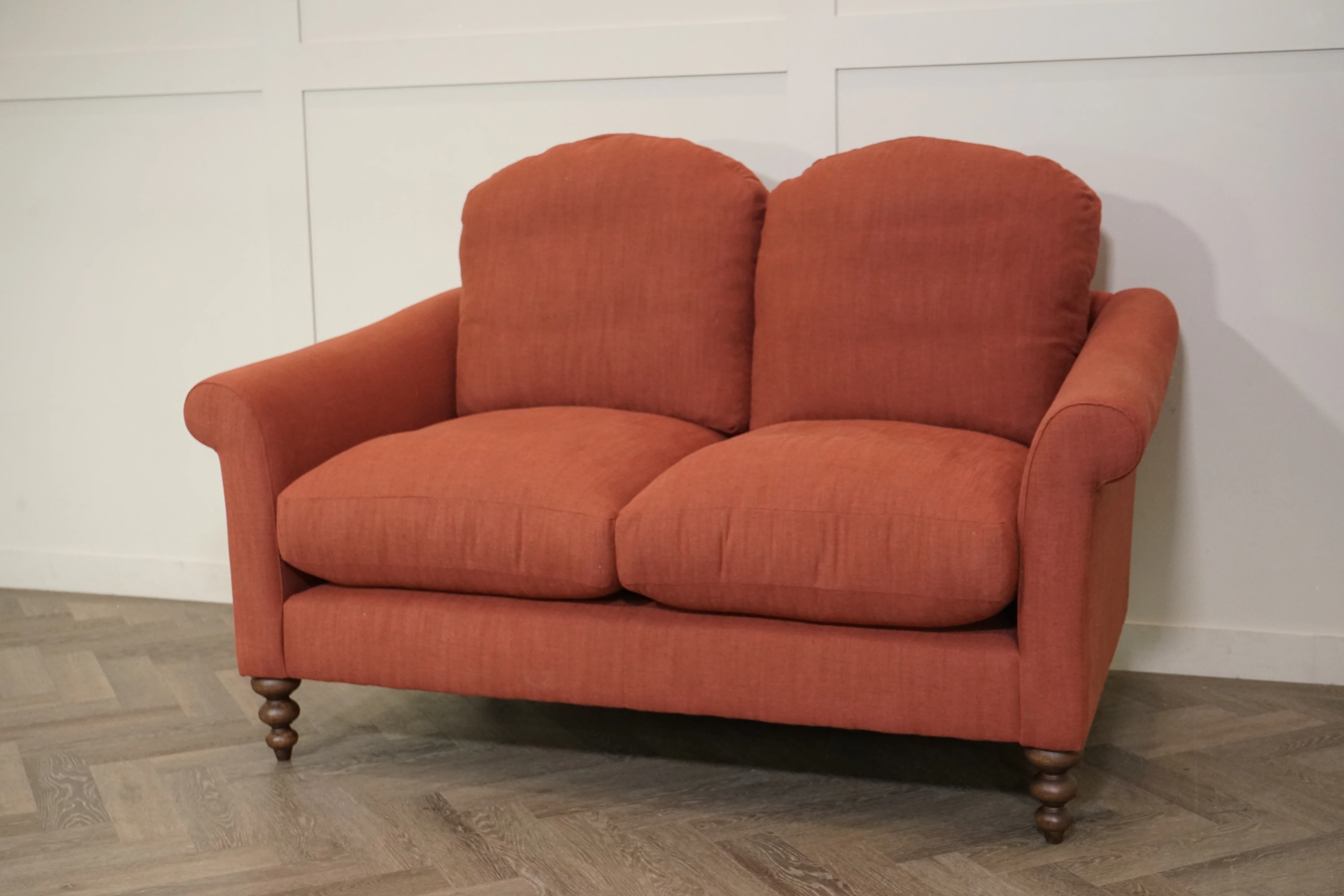 Clover Small 2 Seater Sofa, Relaxed Linen Auburn - Image 7