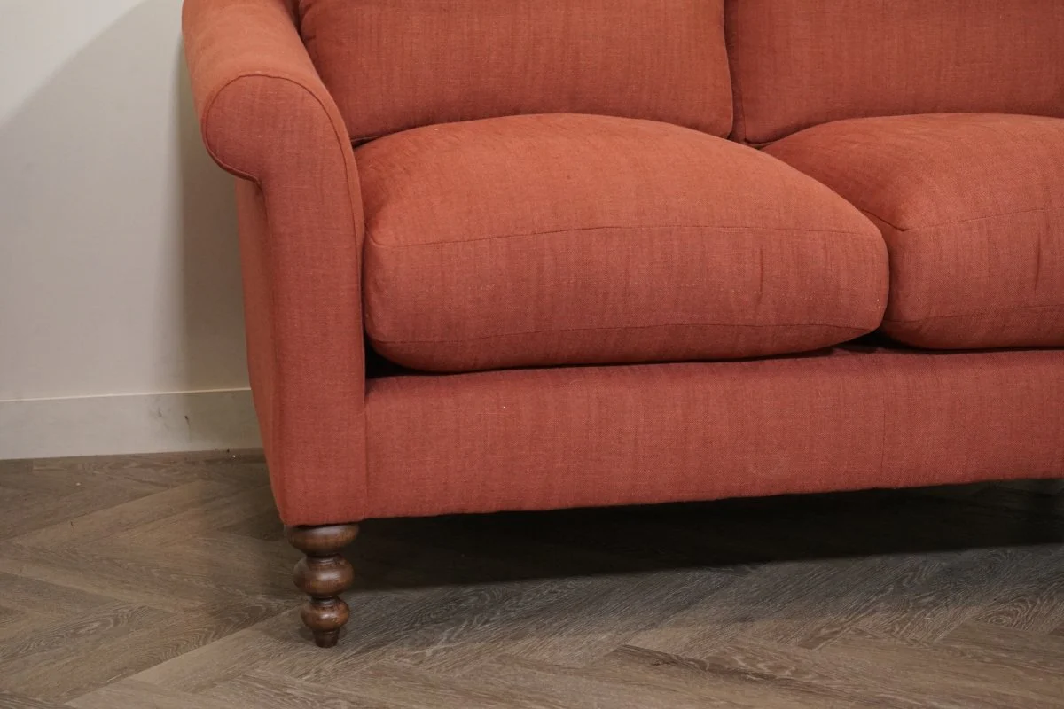 Clover Small 2 Seater Sofa, Relaxed Linen Auburn - Image 8