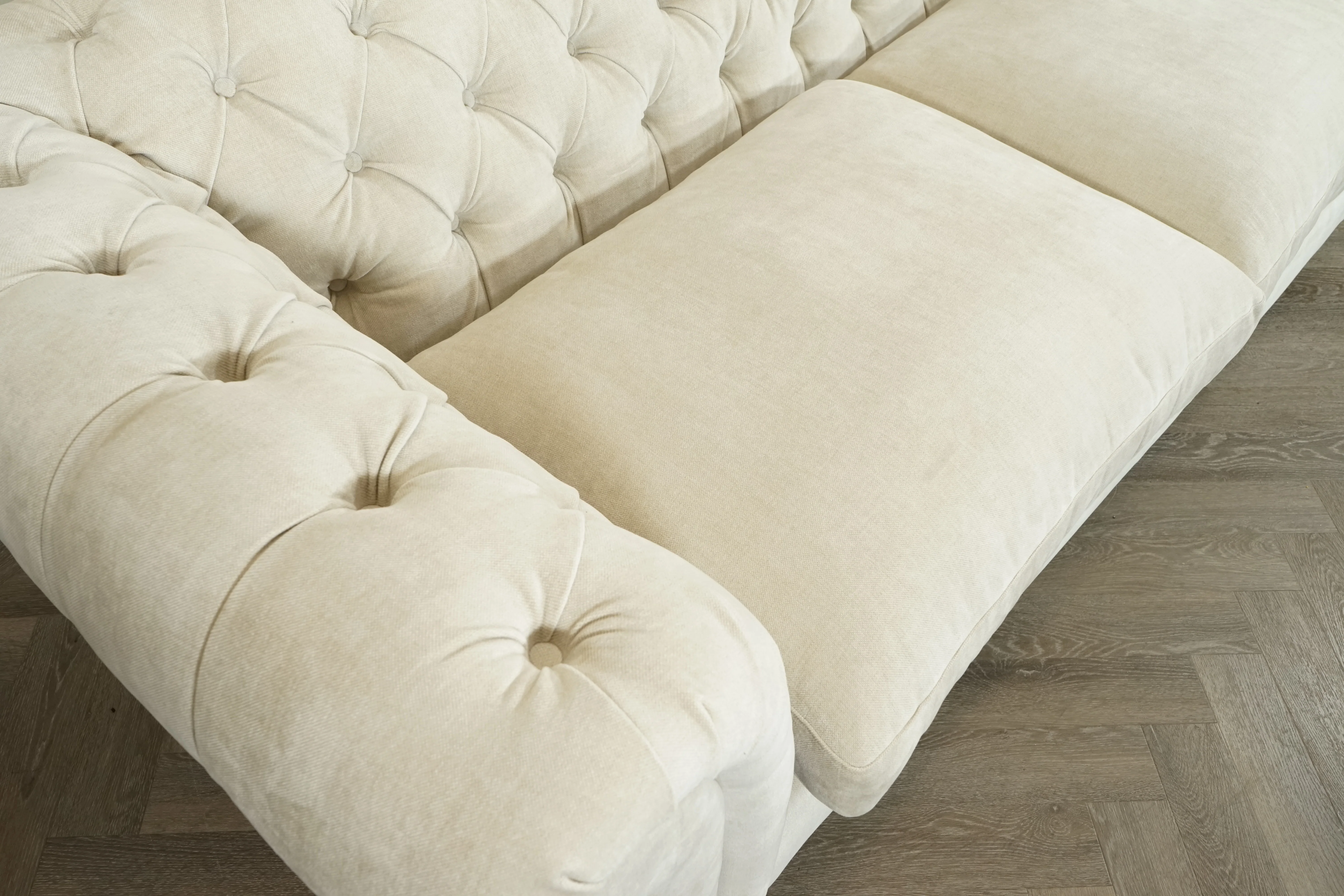 Cromwell Grand 4 Seater Sofa, Soft Chenille Natural - Image 8