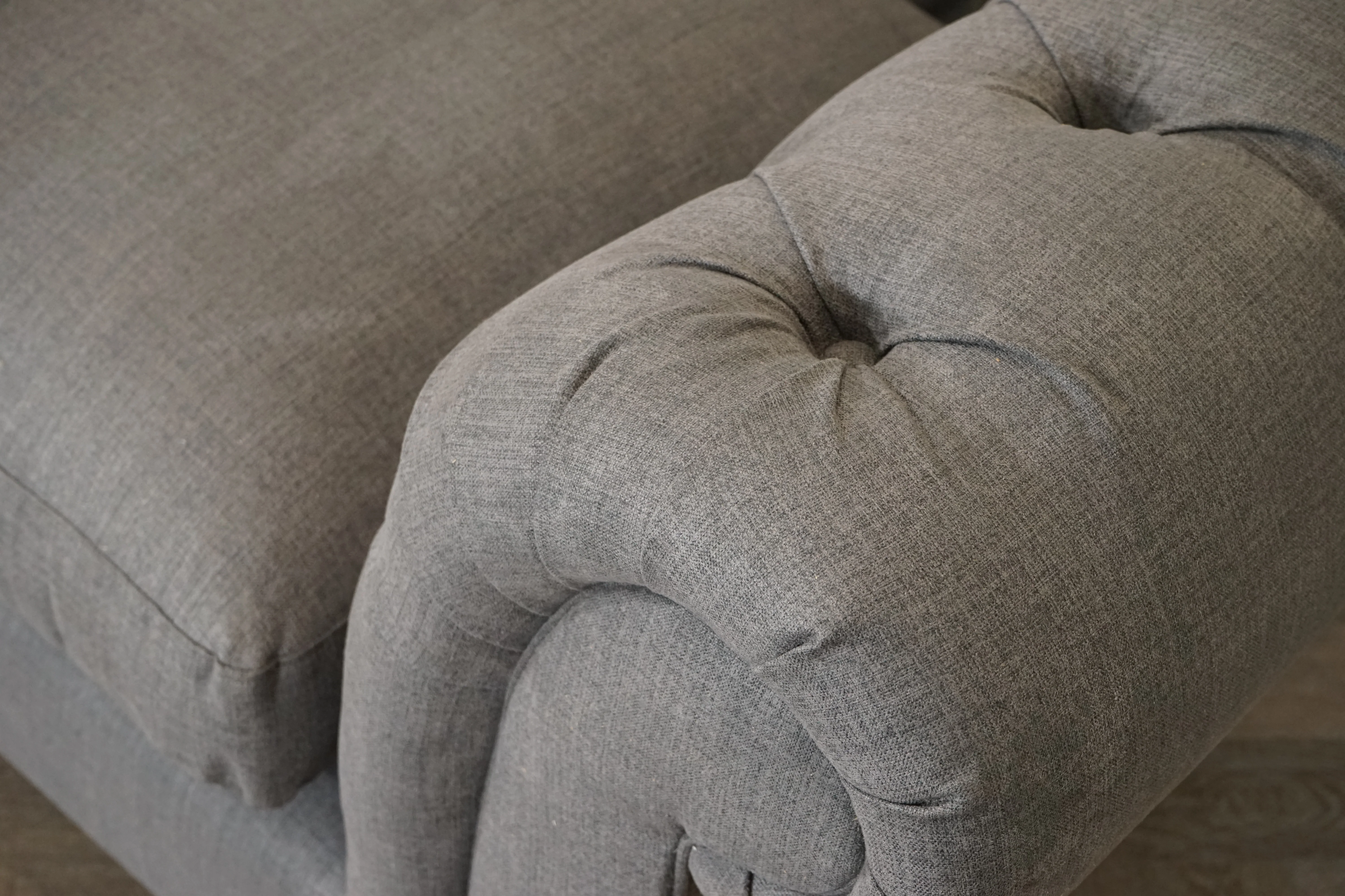 Cromwell Large 3 Seater Sofa, Soft Weave Steel - Image 7