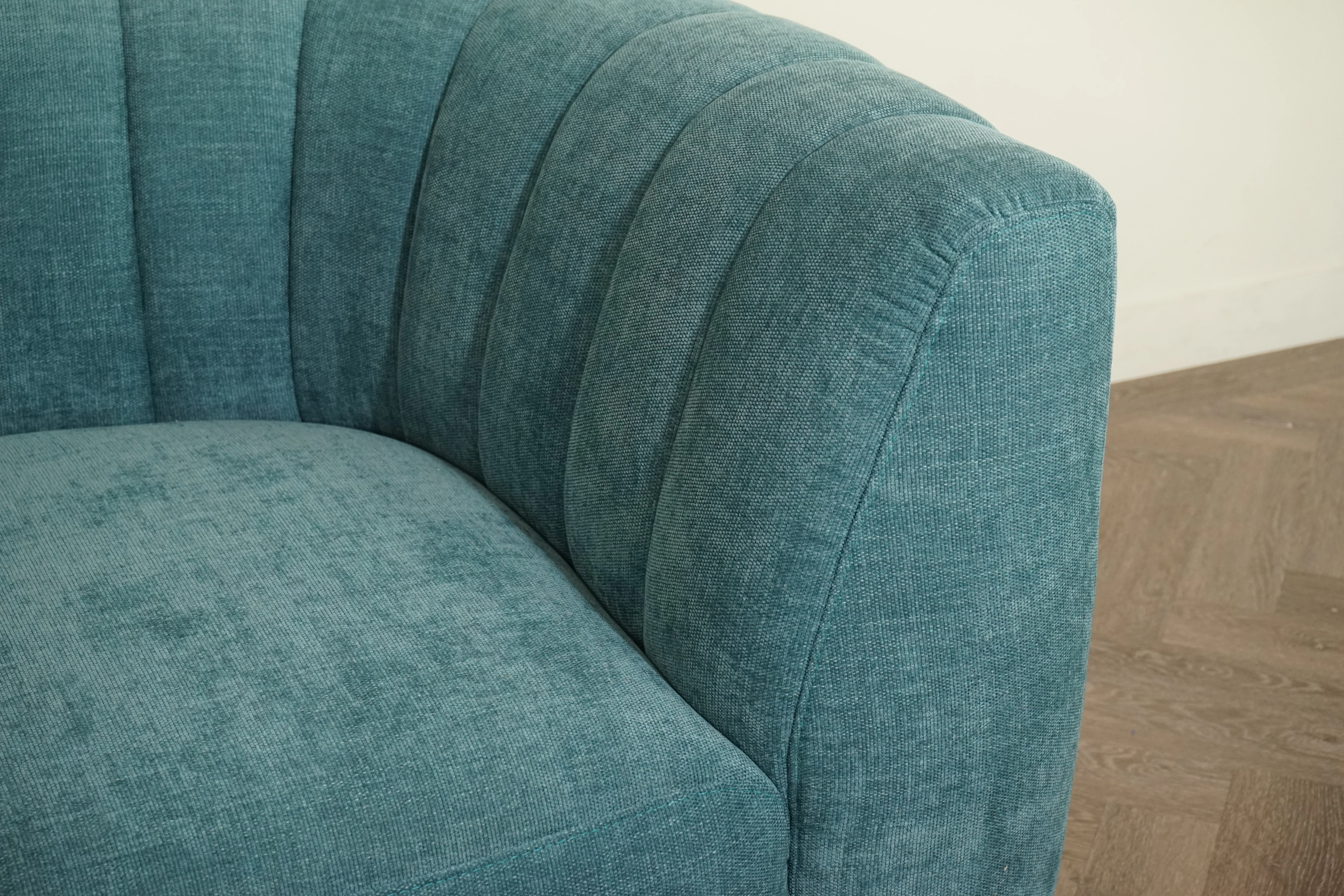 Flow Grand 3 Seater Sofa, Easy Clean Chenille Teal - Image 3