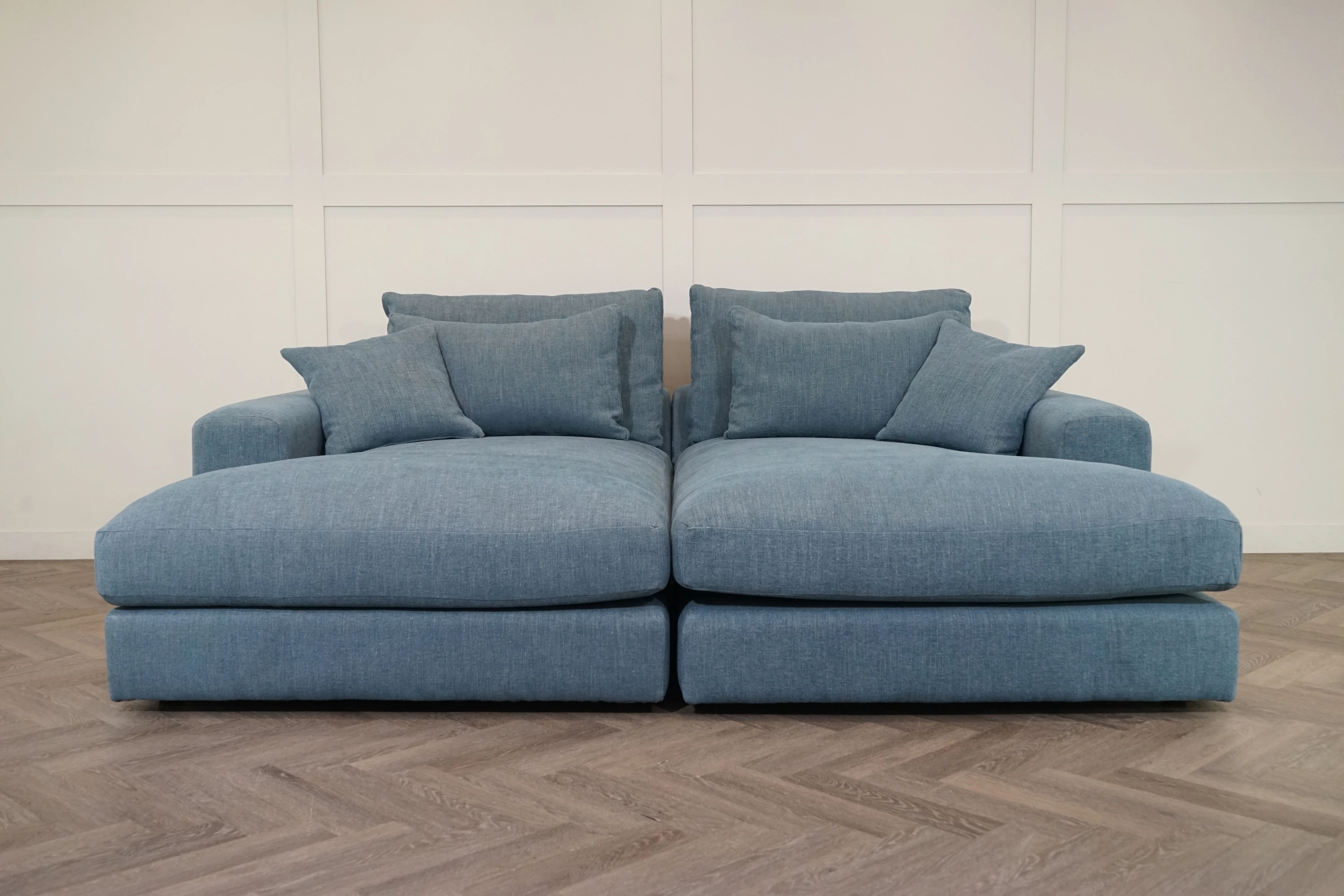Giovanni Large Fabric Chaise Sofa Unit, Tuscan Midnight - Image 4
