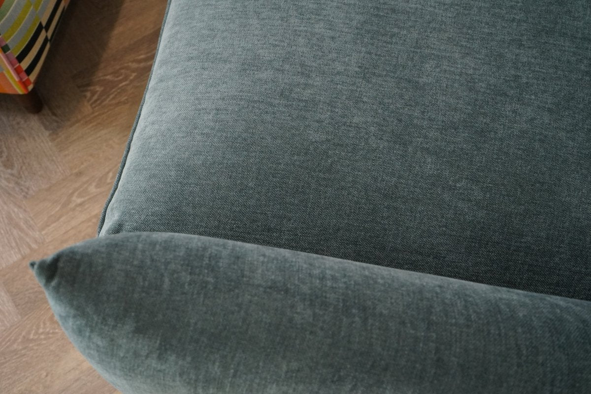 Glenmore 3 Seater Sofa & Contrast Footstool, Soft Chenille Topaz / Patterned - Image 8