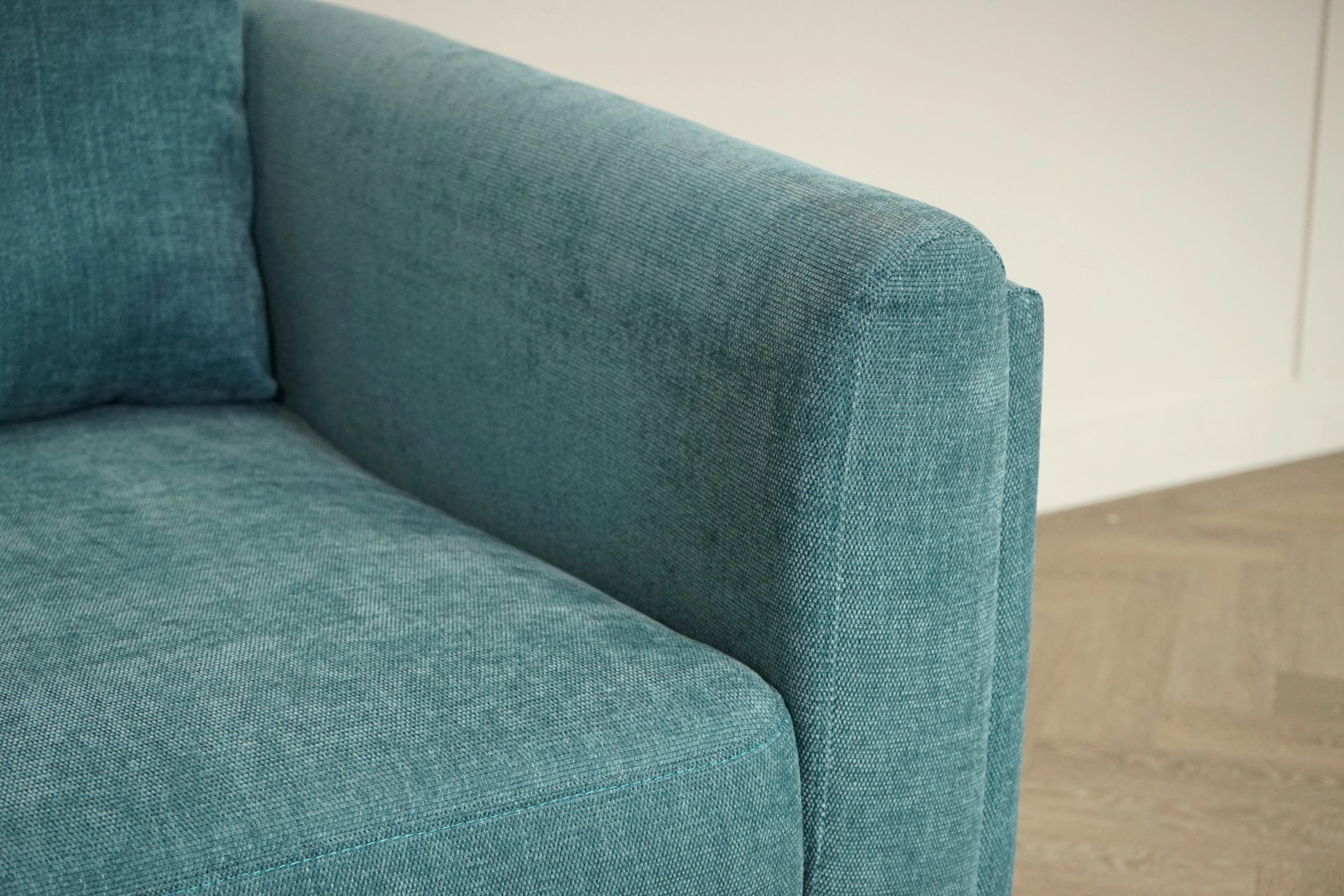 Harbour Grand 3 Seater Sofa, Easy Clean Chenille Teal - Image 3