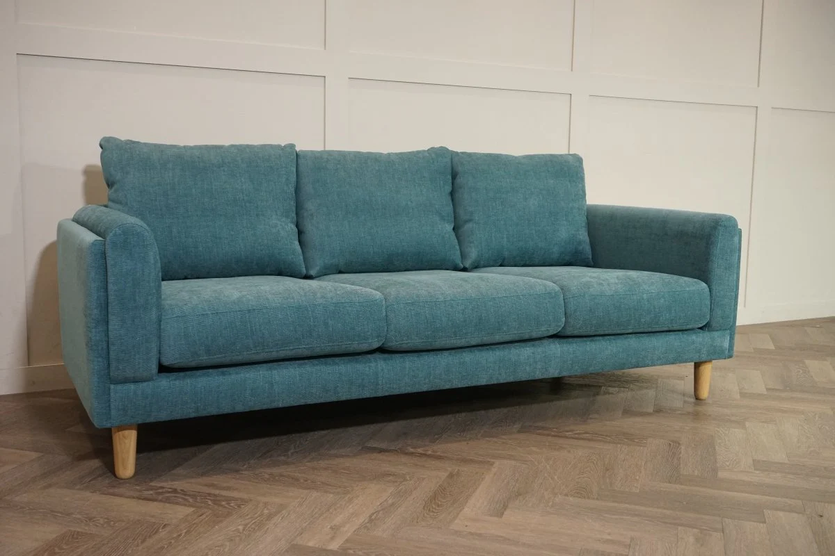 Harbour Grand 3 Seater Sofa, Easy Clean Chenille Teal - Image 4