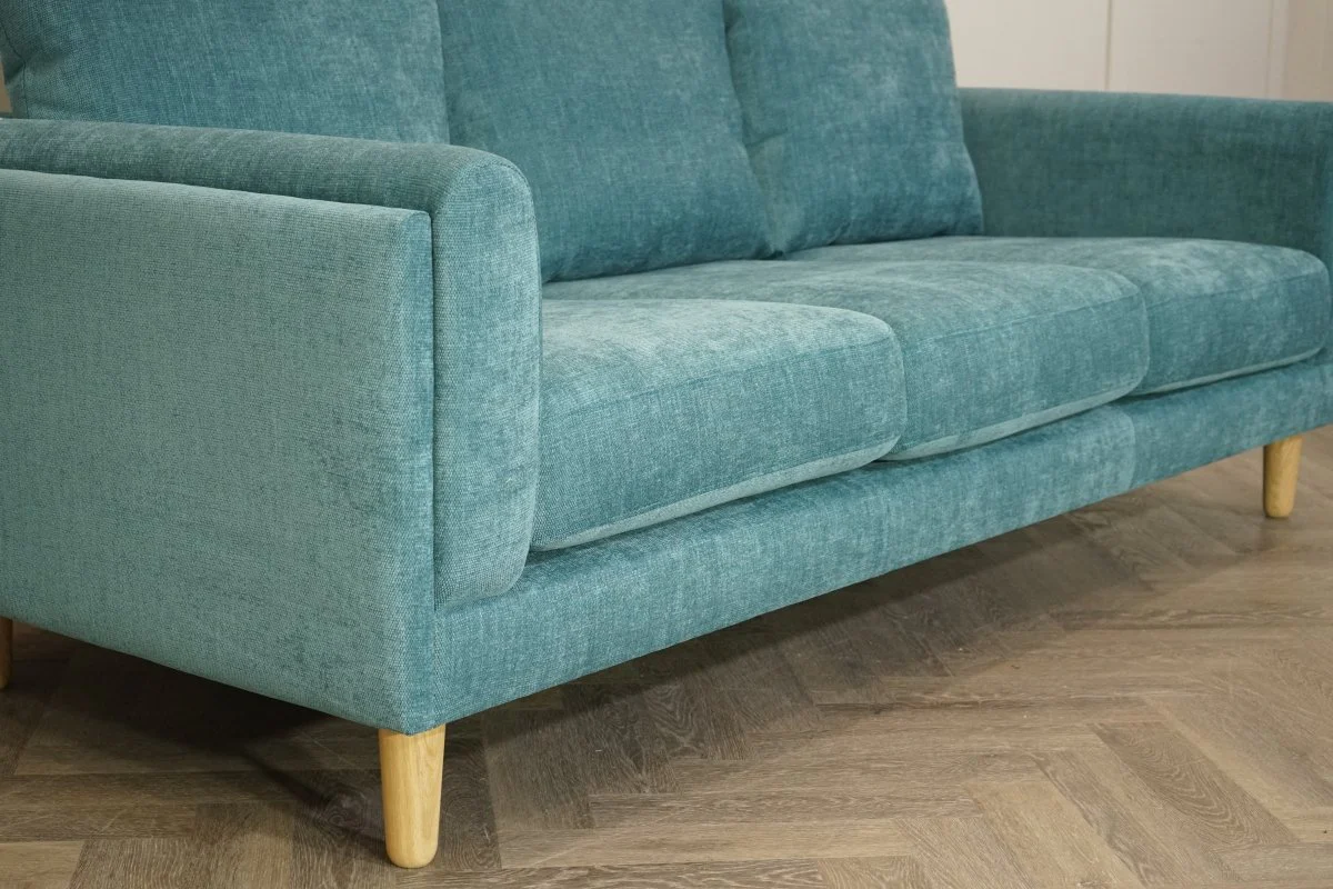 Harbour Grand 3 Seater Sofa, Easy Clean Chenille Teal - Image 5