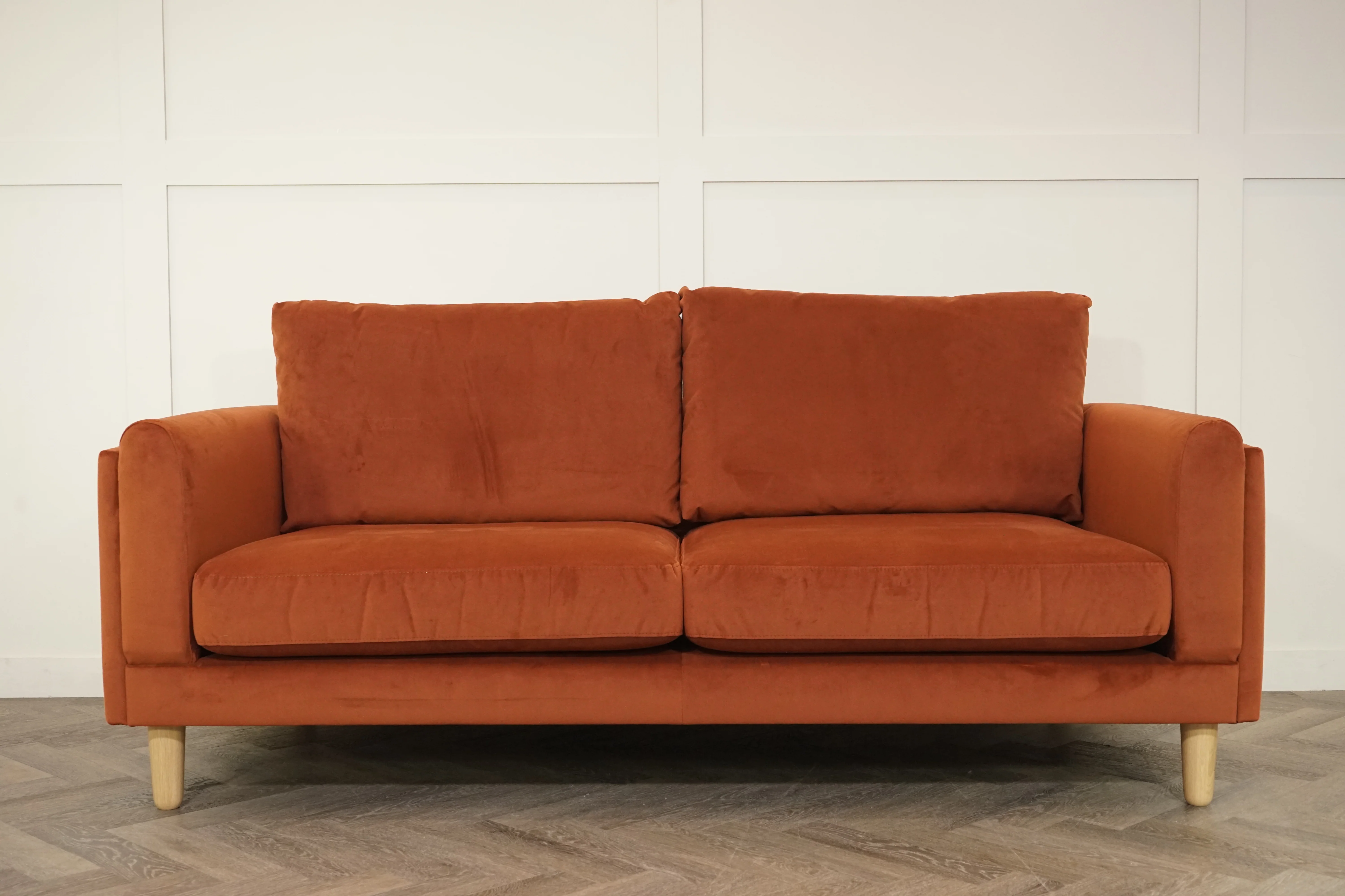 Harbour Large 3 Seater Sofa, Plush Velvet Auburn - Image 6