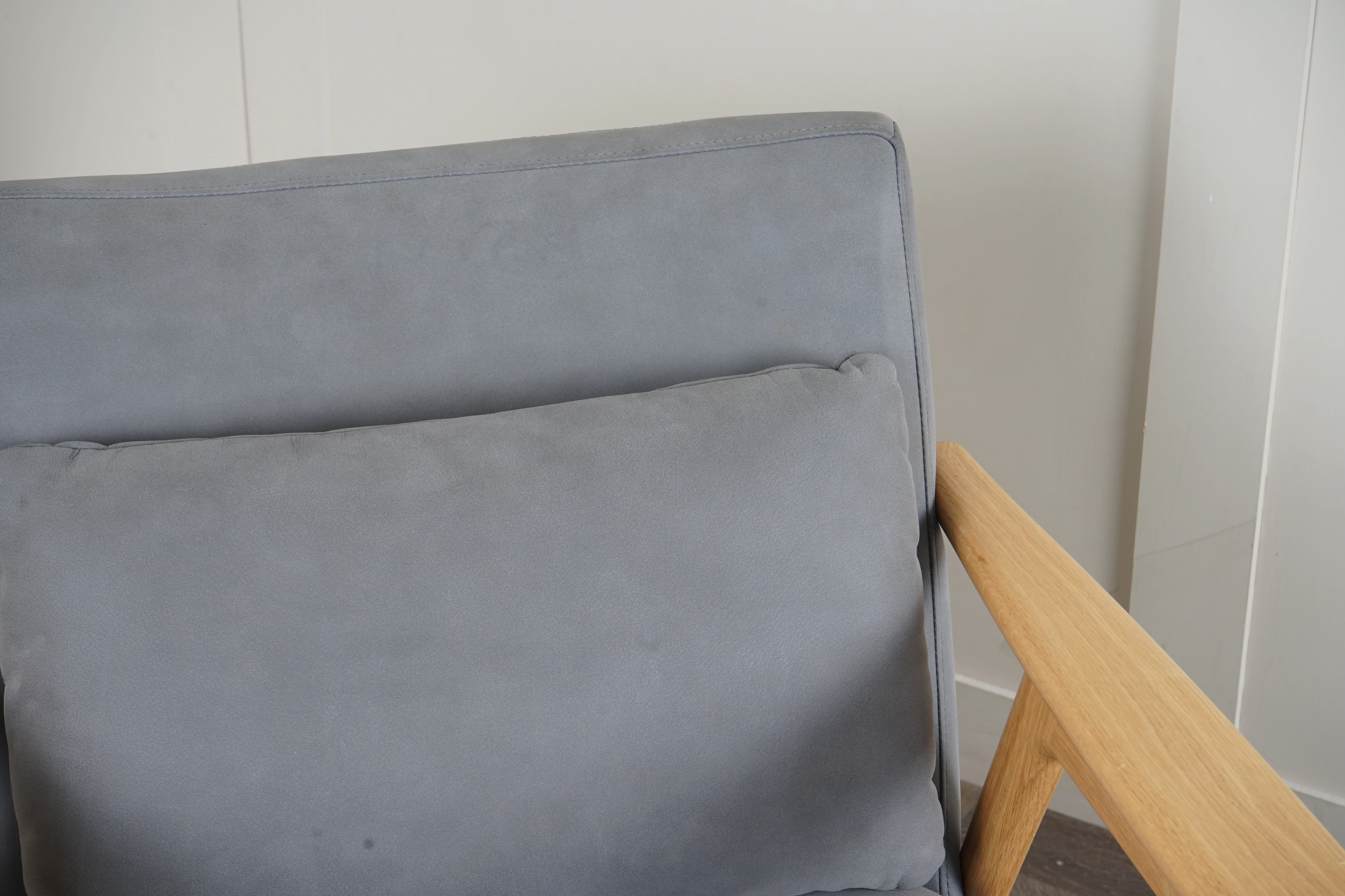 Hendricks Leather Armchair, Soft Touch Grey - Image 5