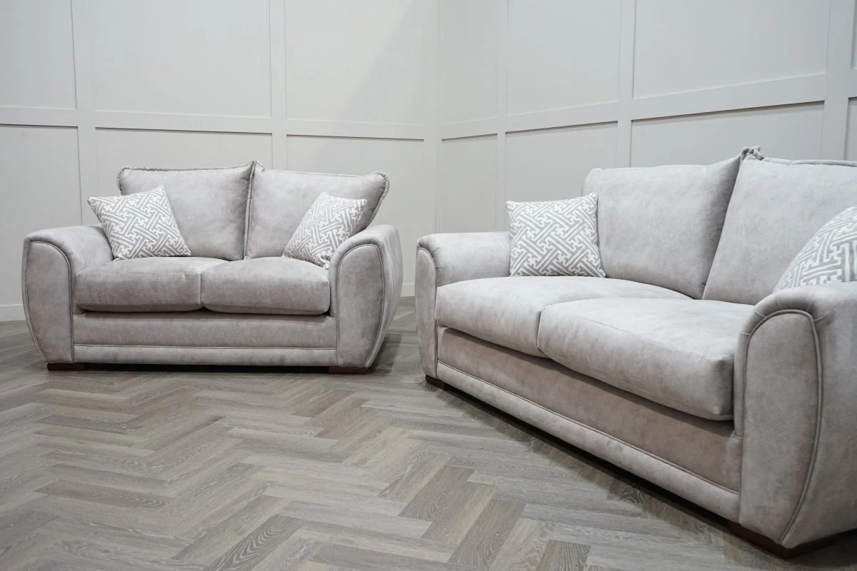 Hourglass 3 + 2.5 Seater Sofa Set, Dapple Oatmeal - Image 3