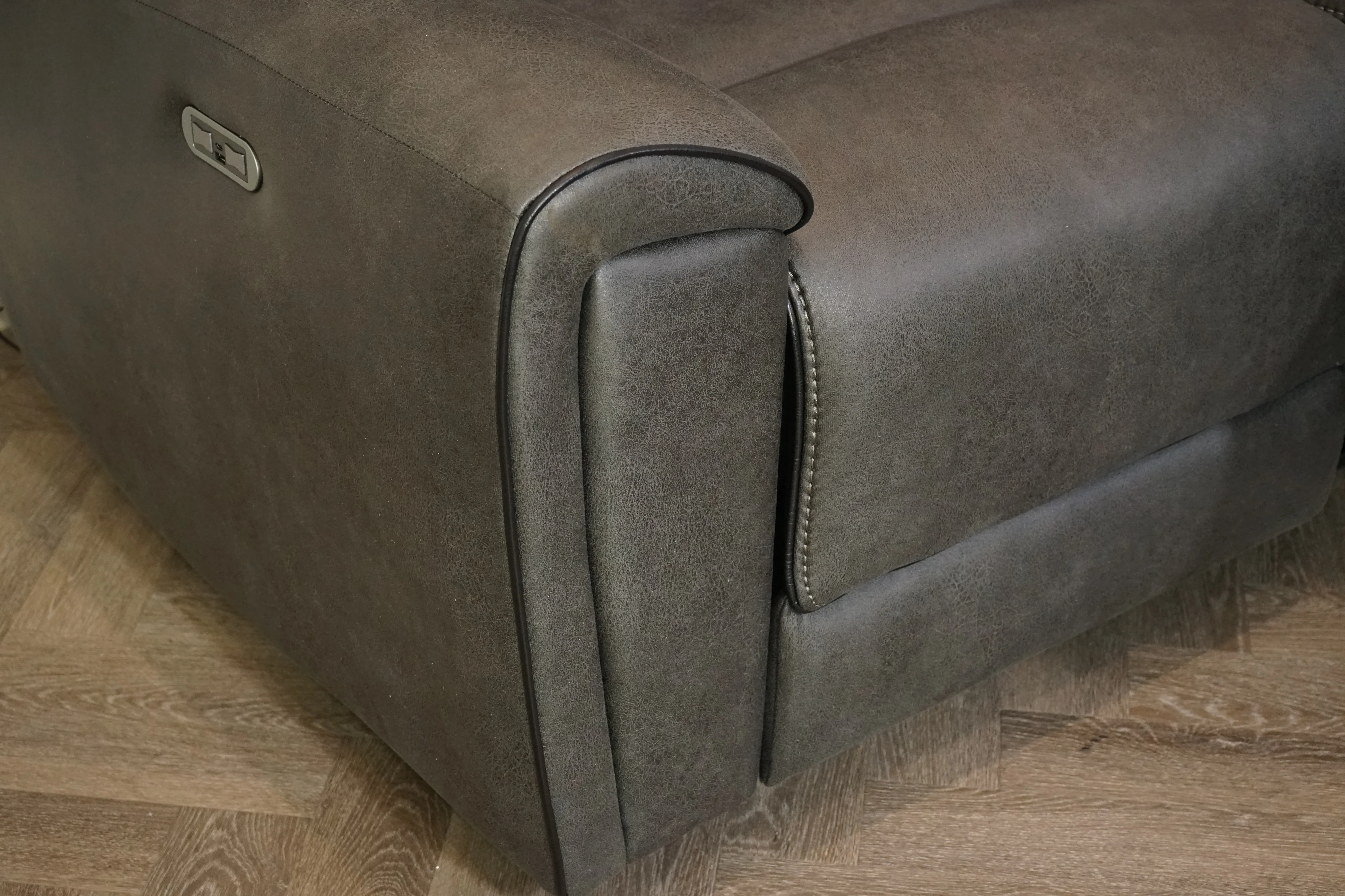 Hudson 3 + 2 Seater Power Reclining Sofa Set – Endurance Fabric – Graphite - Image 11
