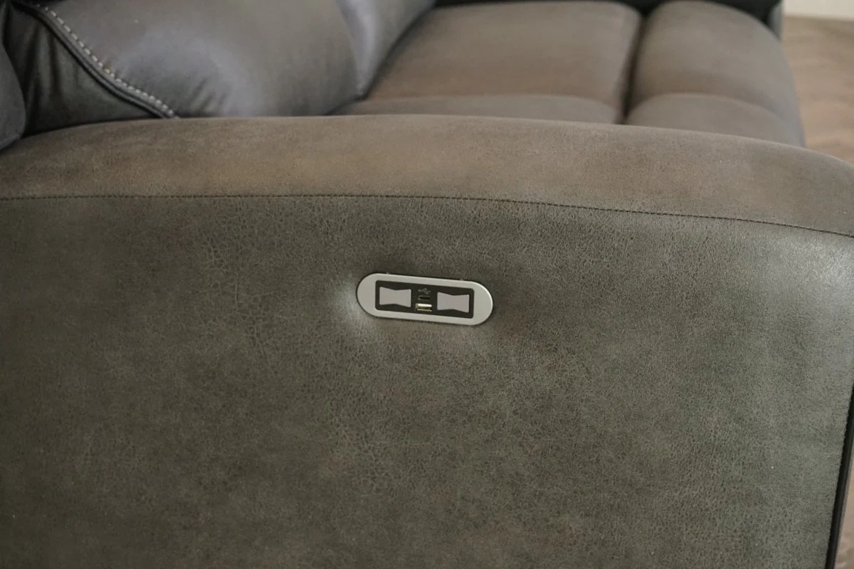 Hudson 3 + 2 Seater Power Reclining Sofa Set – Endurance Fabric – Graphite - Image 14