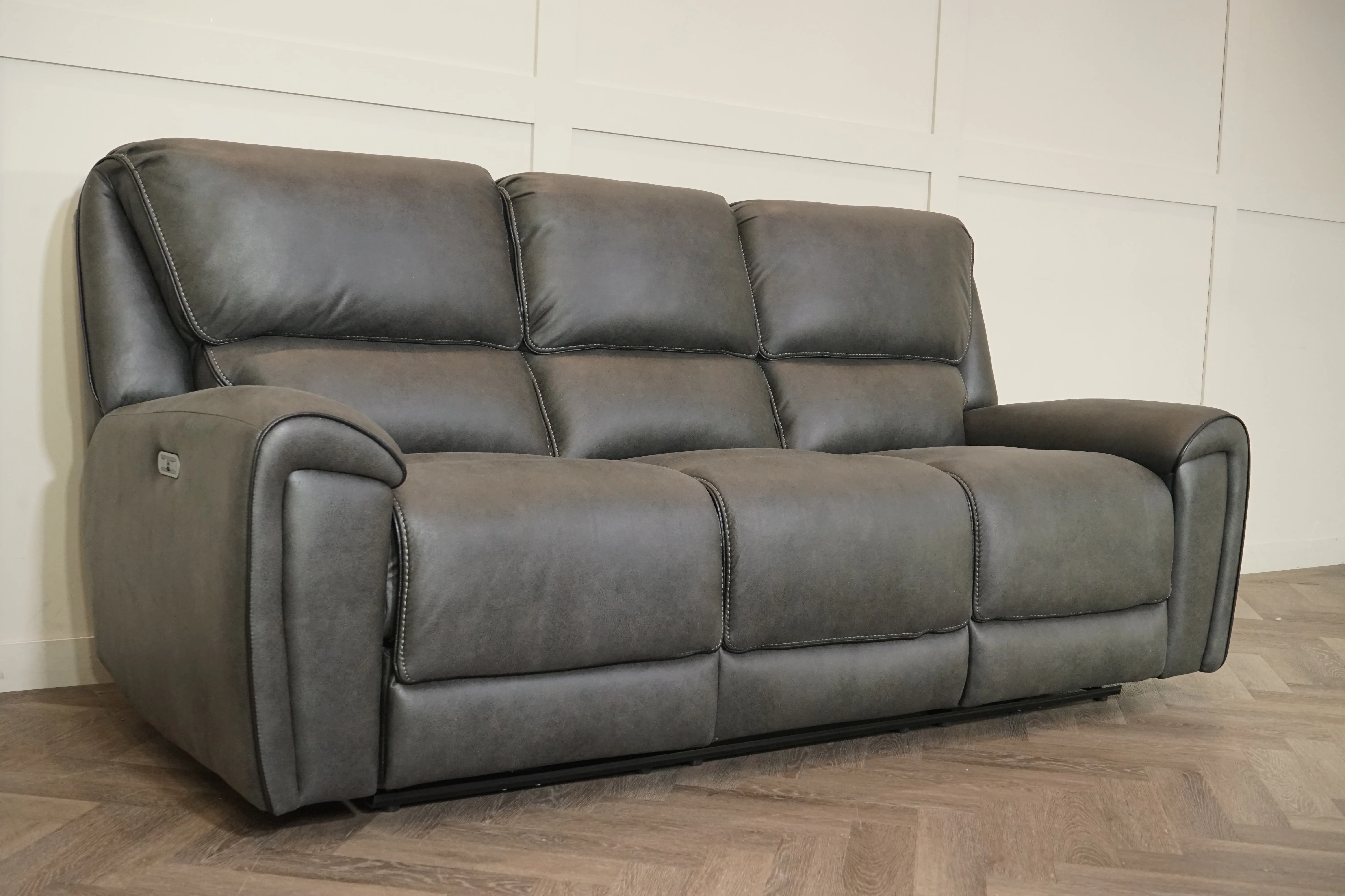 Hudson 3 Seater Power Reclining Sofa – Endurance Fabric – Graphite - Image 13