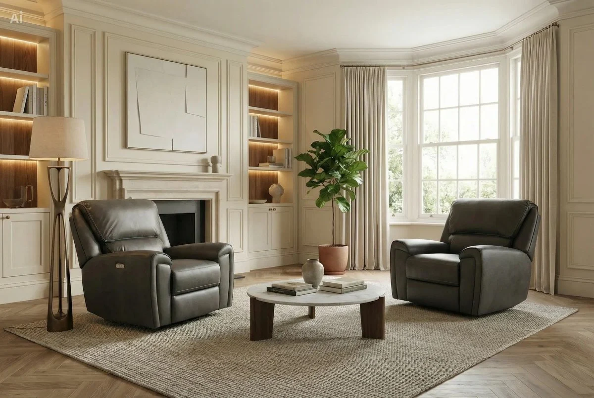 Hudson Power Reclining Armchair – Endurance Fabric – Graphite - Image 2