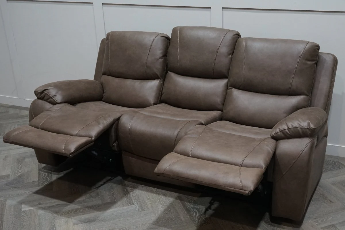 Isobel 3 Seater Manual Recliner Sofa, Endurance Chocolate - Image 10