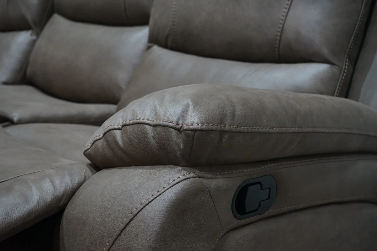 Isobel 3 Seater Manual Recliner Sofa, Endurance Chocolate - Image 11