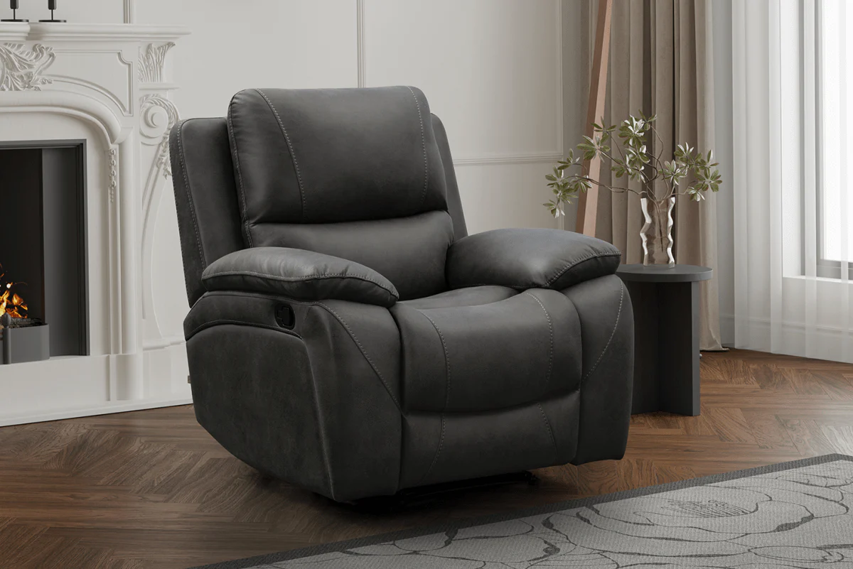 Isobel Manual Recliner Armchair, Endurance Charcoal - Image 4