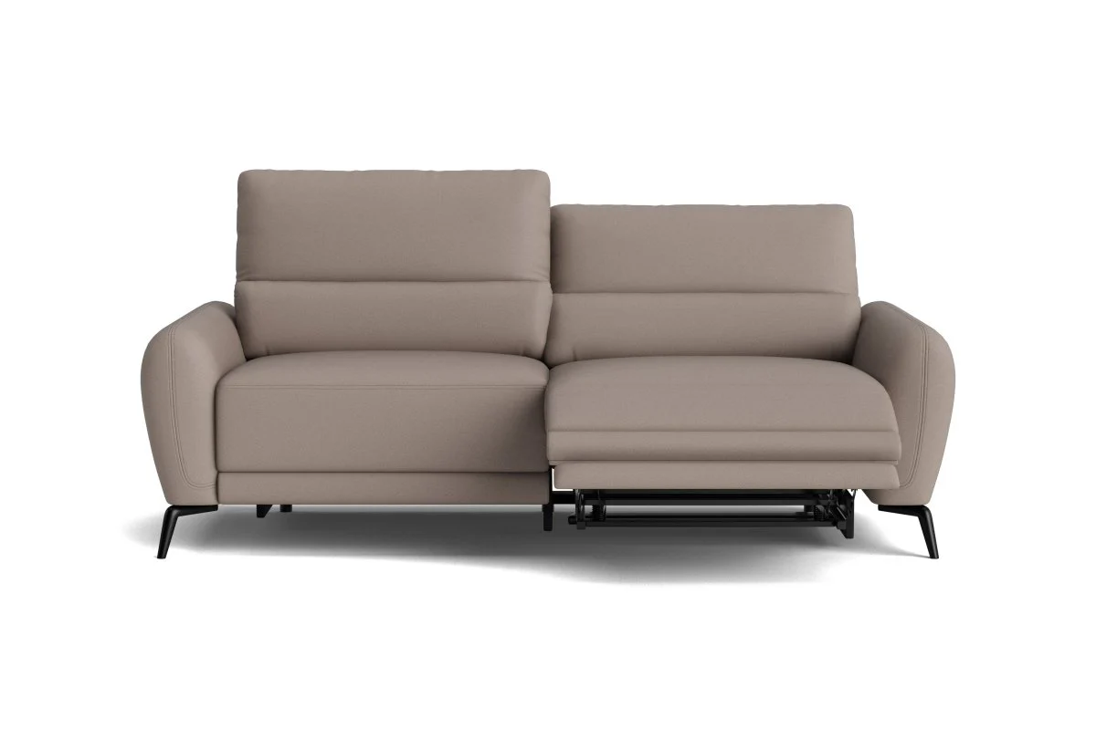 Jasmine 3 + 2 Seater Leather Sofa Set, Borelli Taupe - Image 5
