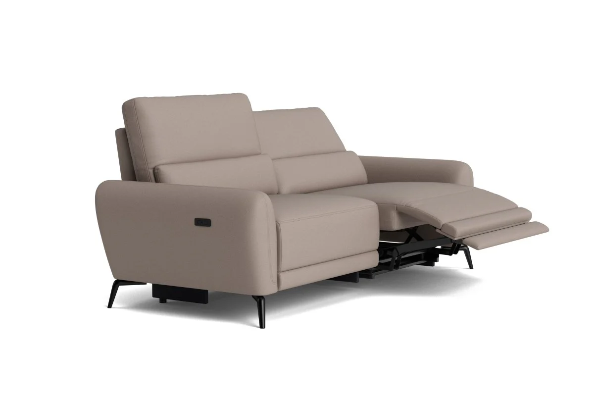 Jasmine 3 + 2 Seater Leather Sofa Set, Borelli Taupe - Image 6